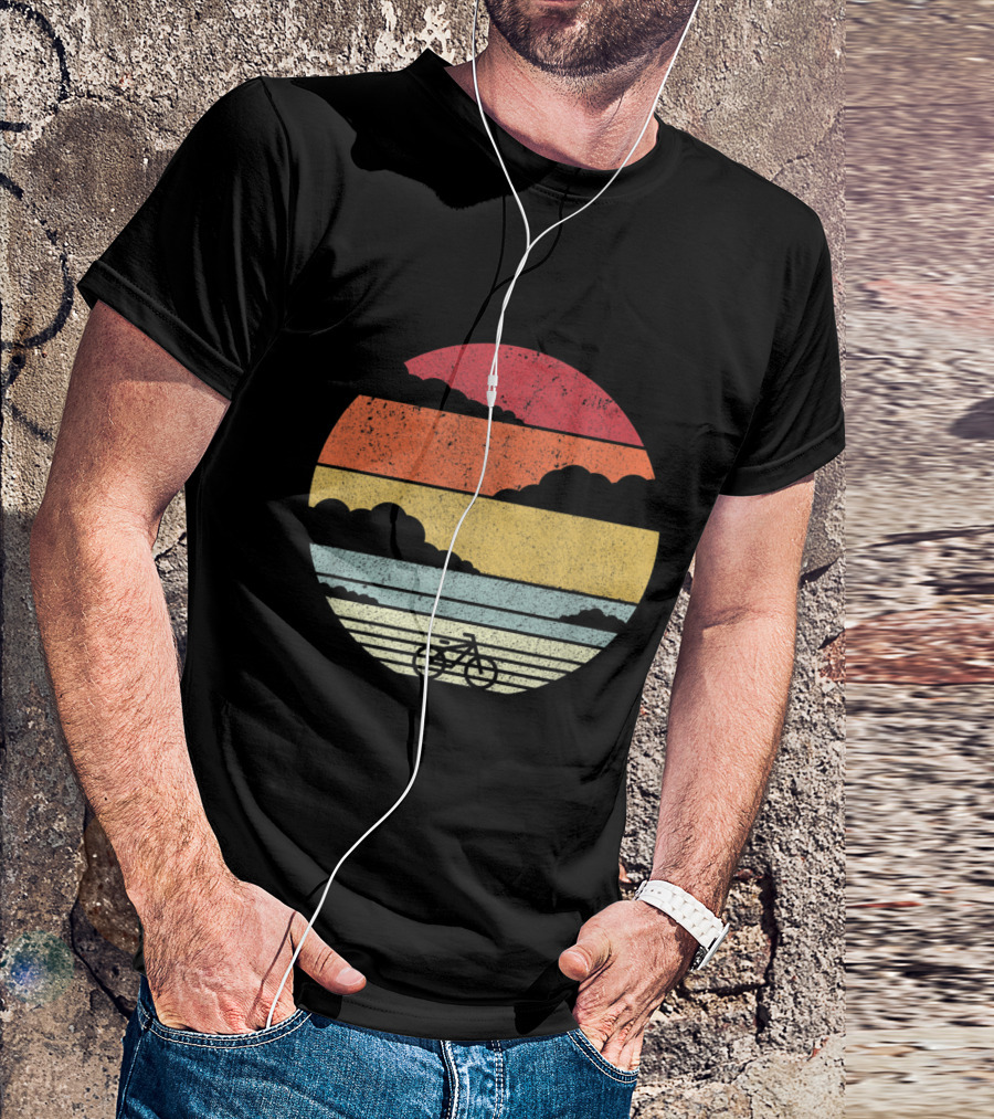 Bicycle Cycling Vintage Sunset T-Shirt