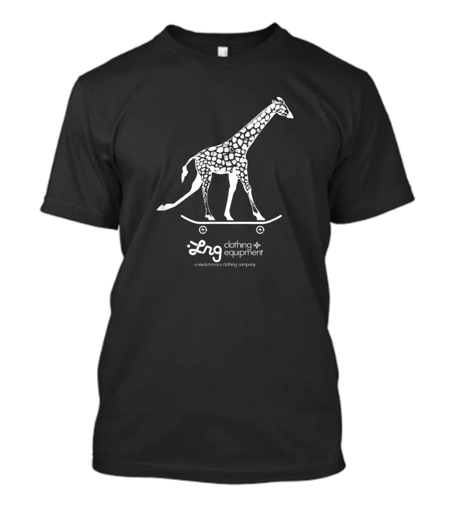 LRG Clothing Equipment Revolutionary Giraffe On Skateboard T-Shirt
