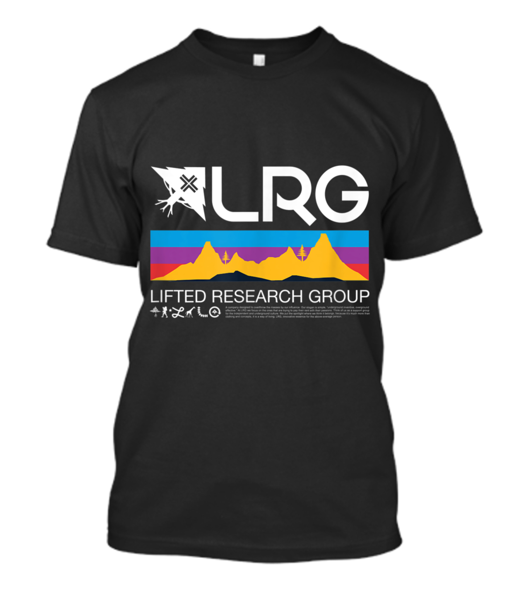 LRG Mountain Range Lifted Research Group Multicolor Landscape T-Shirt