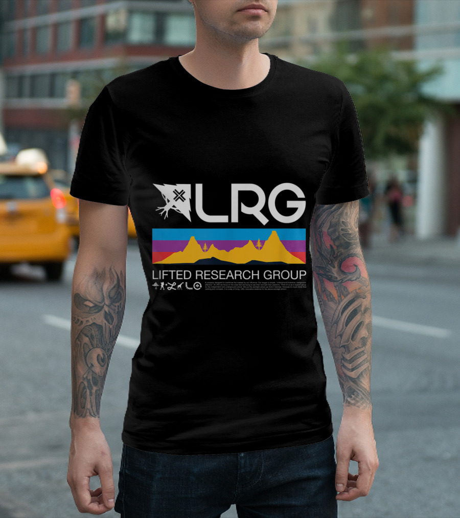 LRG Mountain Range Lifted Research Group Multicolor Landscape T-Shirt