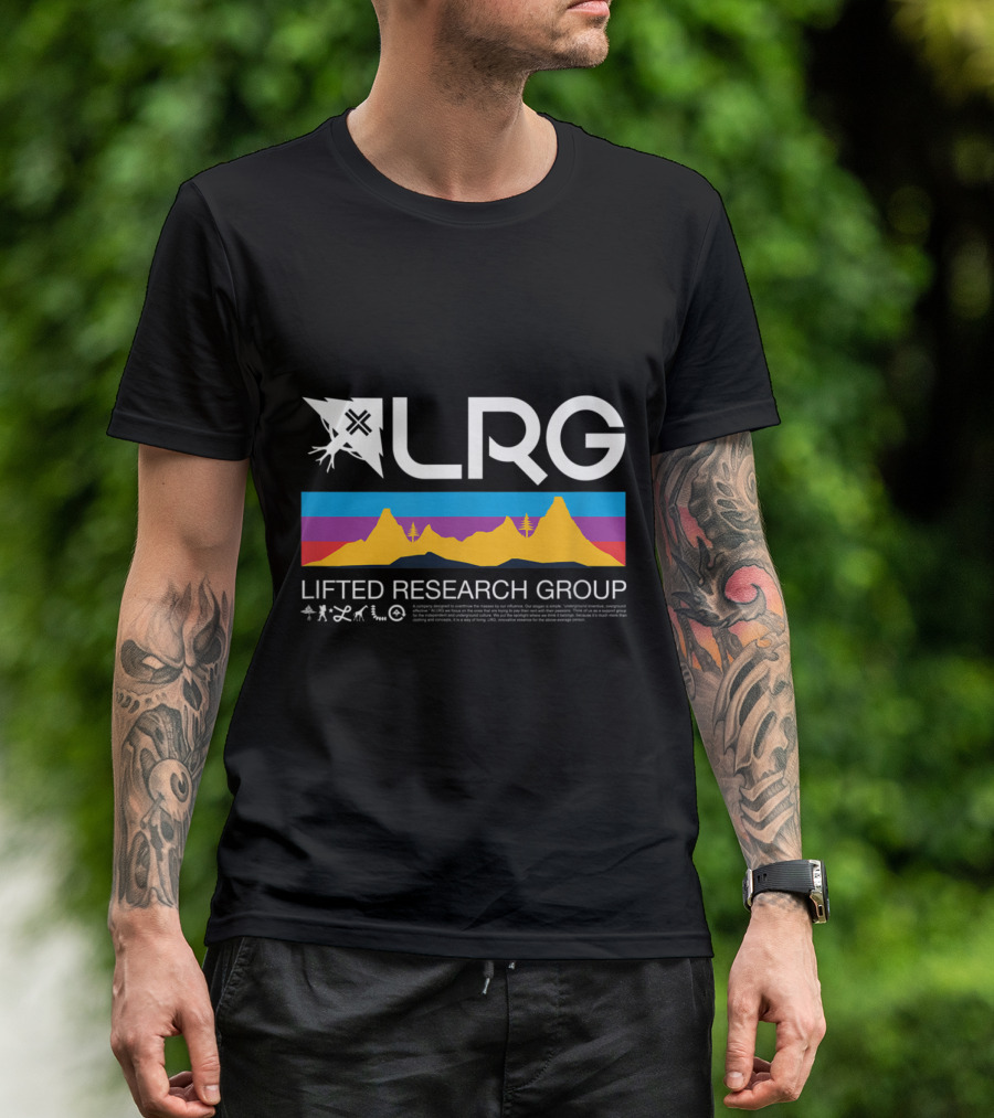 LRG Mountain Range Lifted Research Group Multicolor Landscape T-Shirt