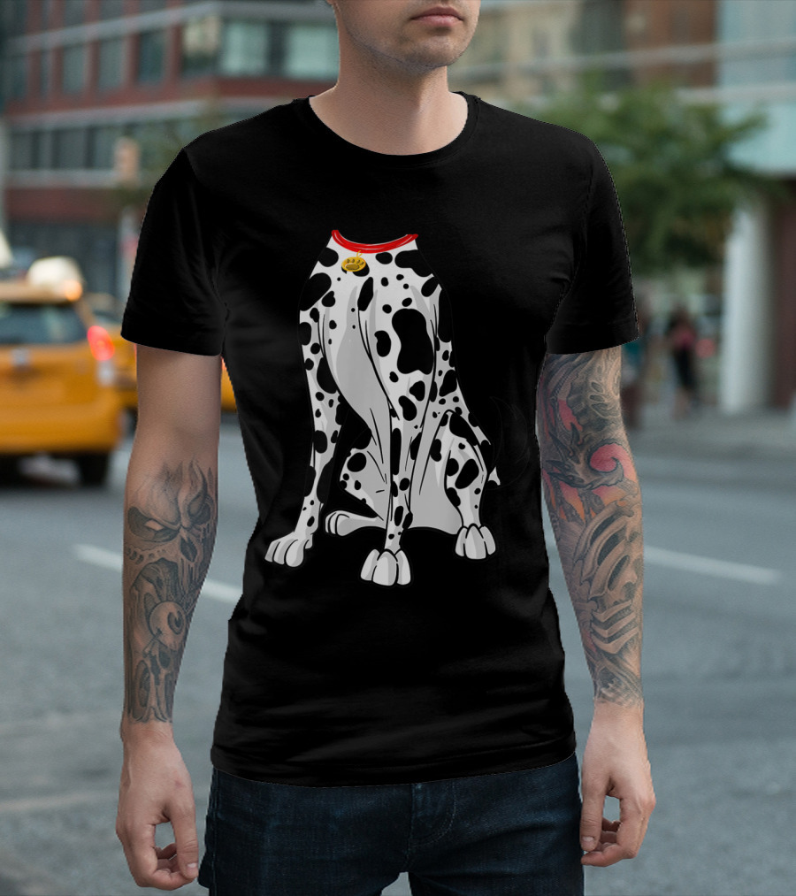 Dalmatian Costume Halloween Cool Simple Animal Dog Spots T-Shirt