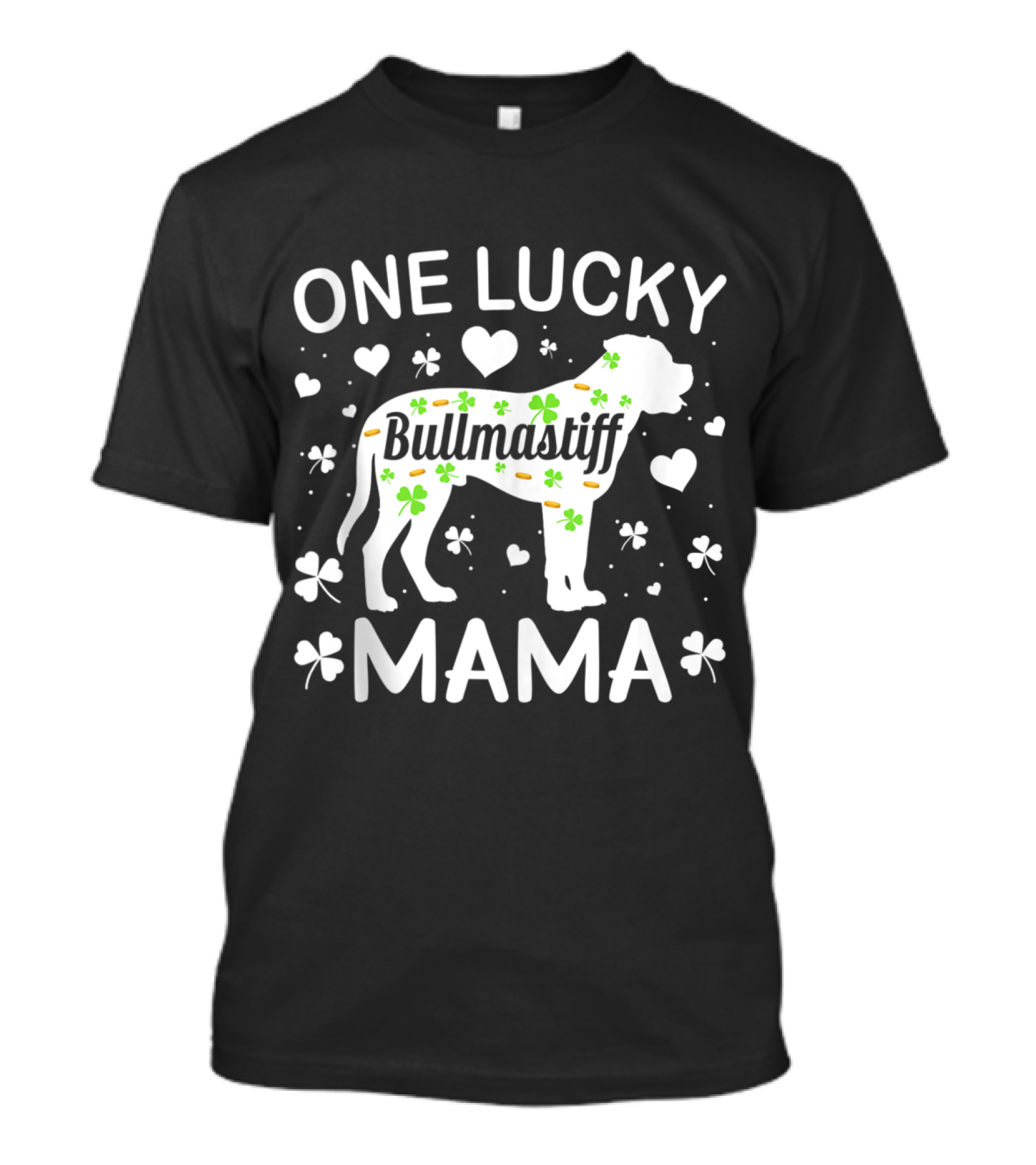 One Lucky Bullmastiff Mama St Patrick's Day T-Shirt