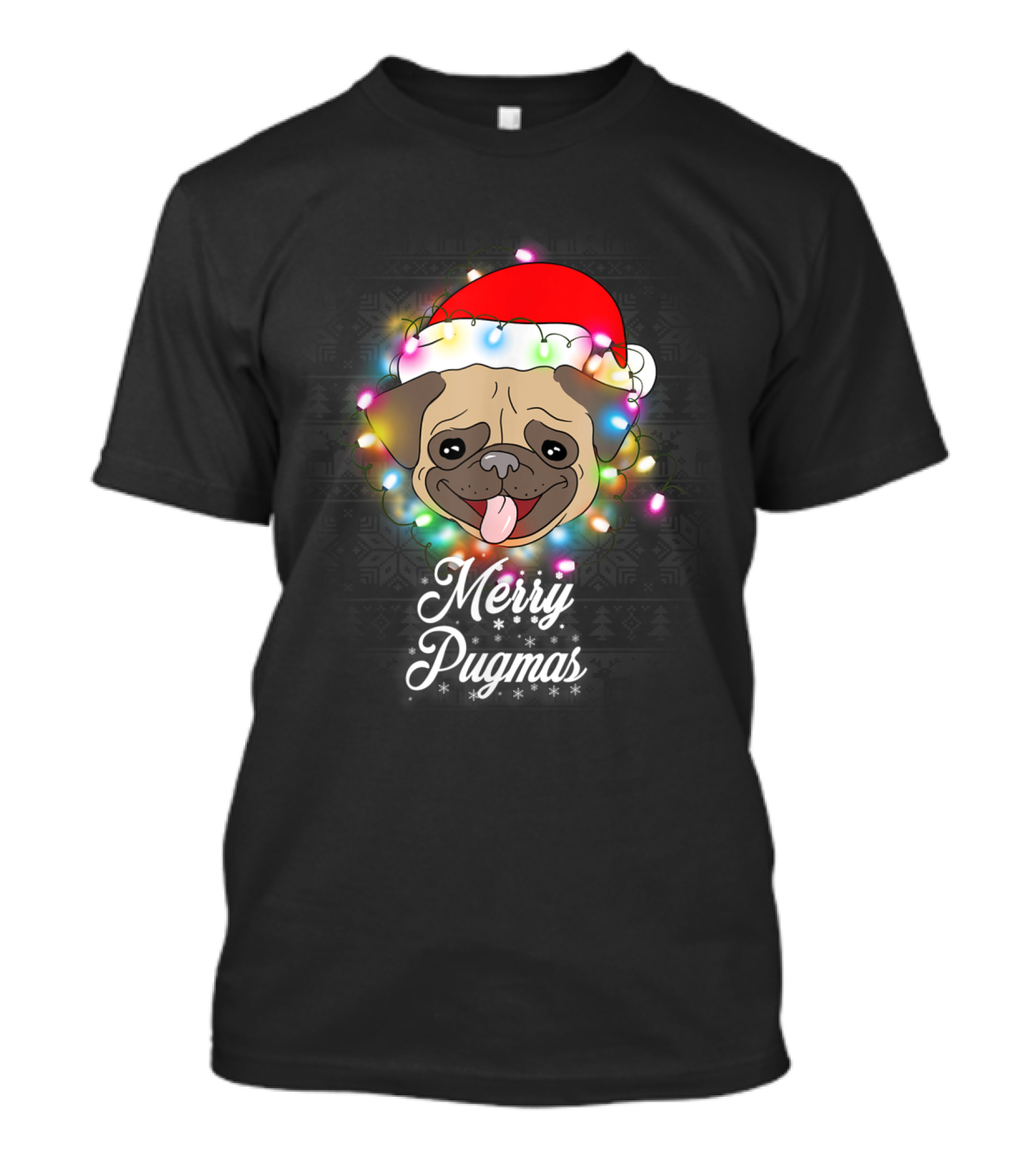 Merry Pugmas Ugly Christmas Pug Dog T-Shirt