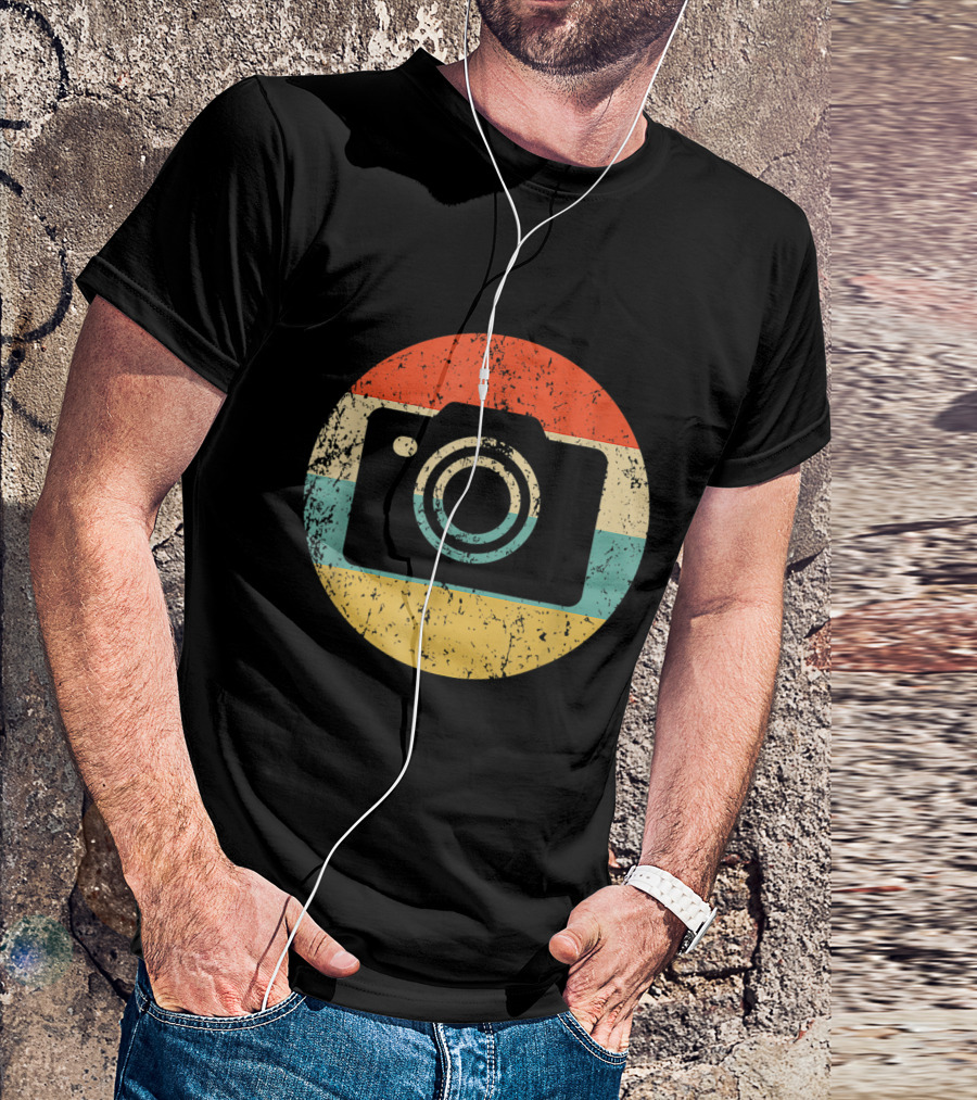 Photographer Retro Vintage Camera Circle T-Shirt