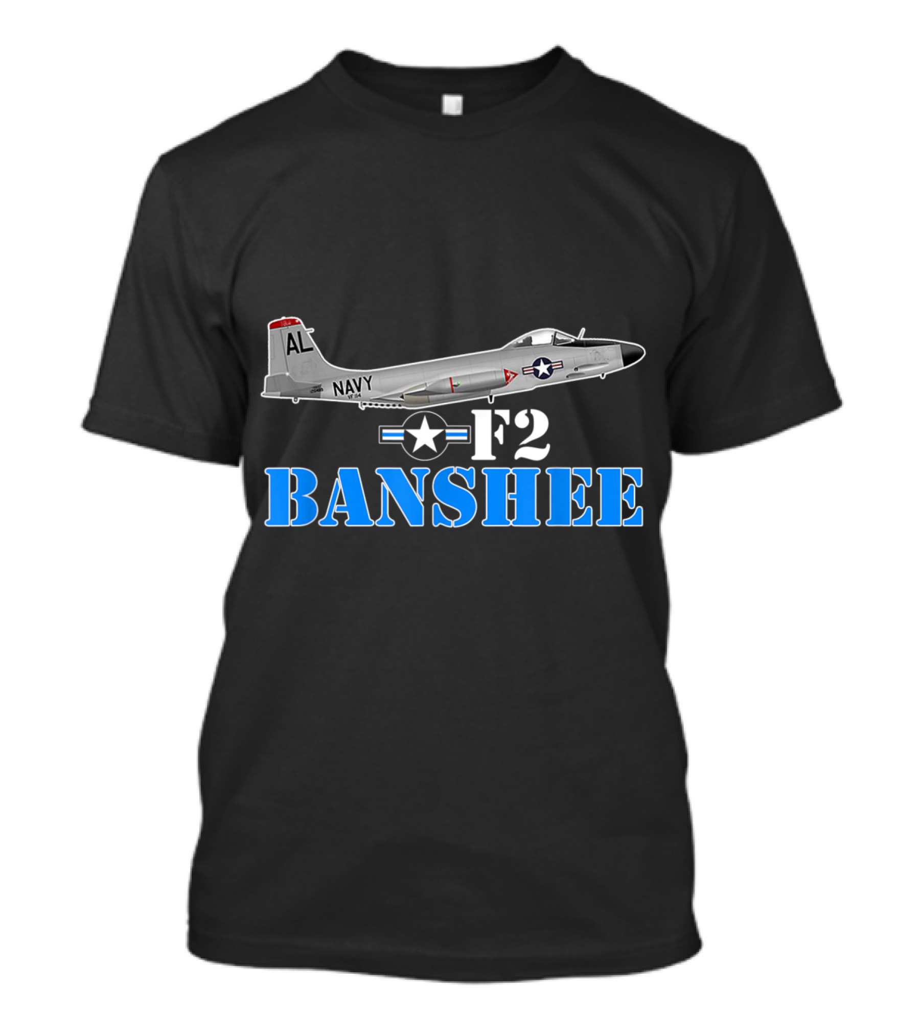 Navy AL F2 Banshee Fighter Airplane T-Shirt