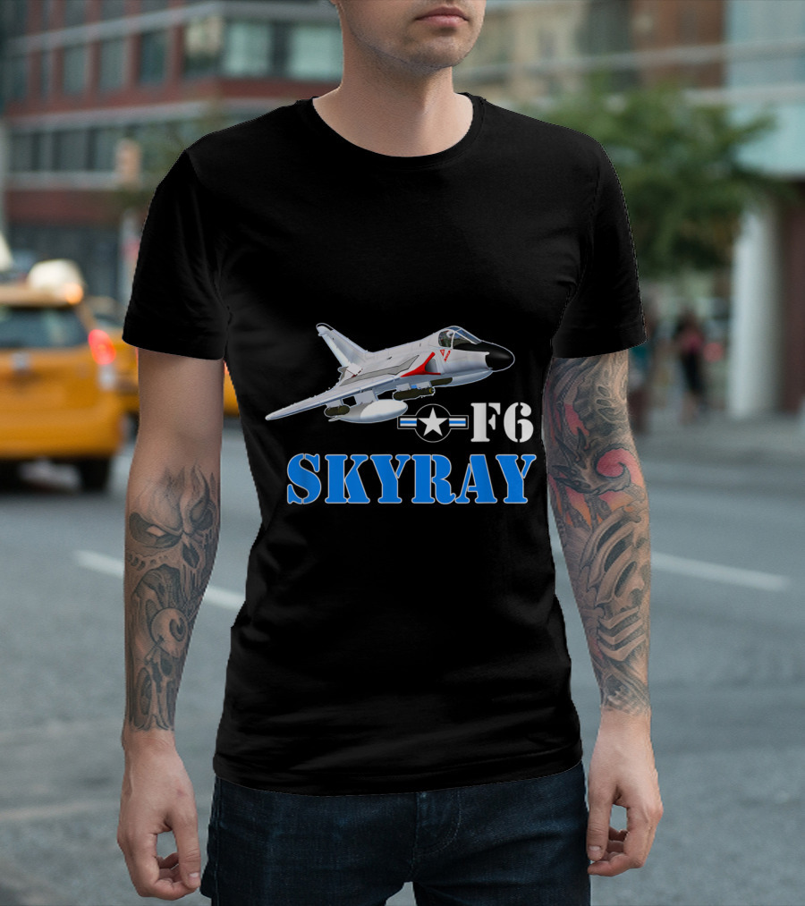 F6 Skyray Fighter Jet with Air Force Emblem T-Shirt