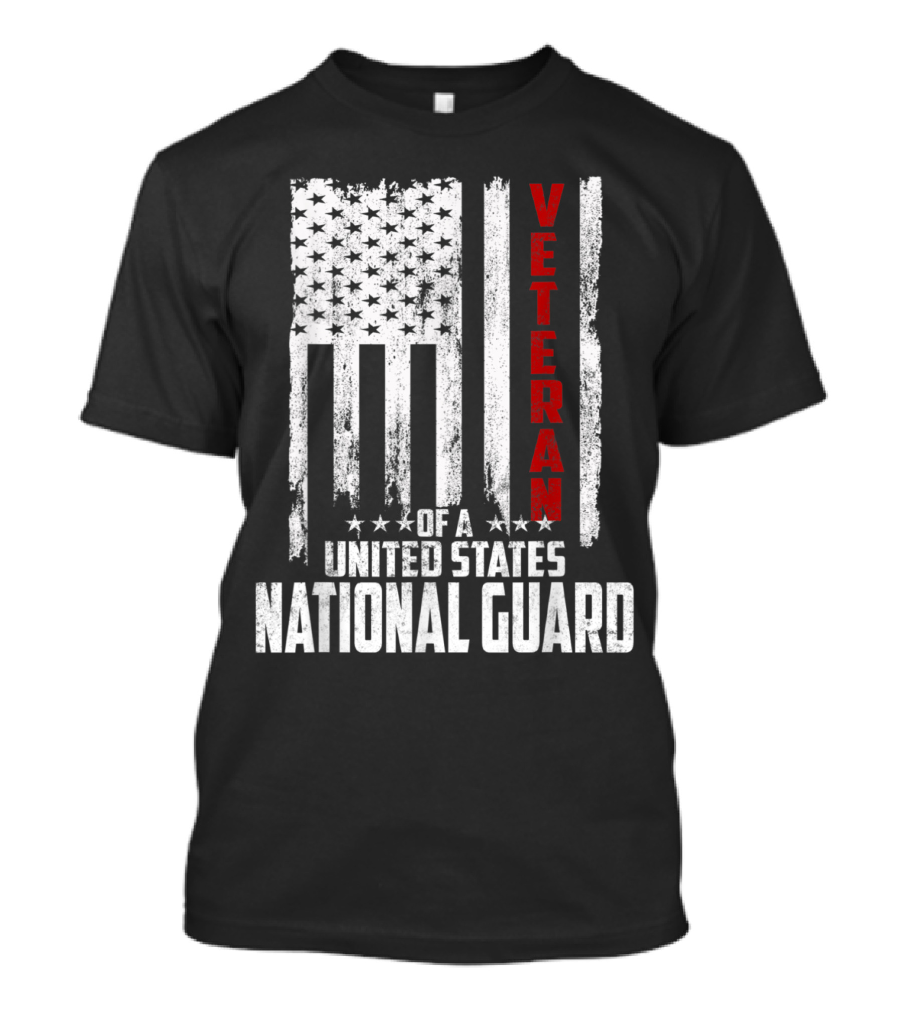 Veteran Of The United States National Guard American Flag T-Shirt