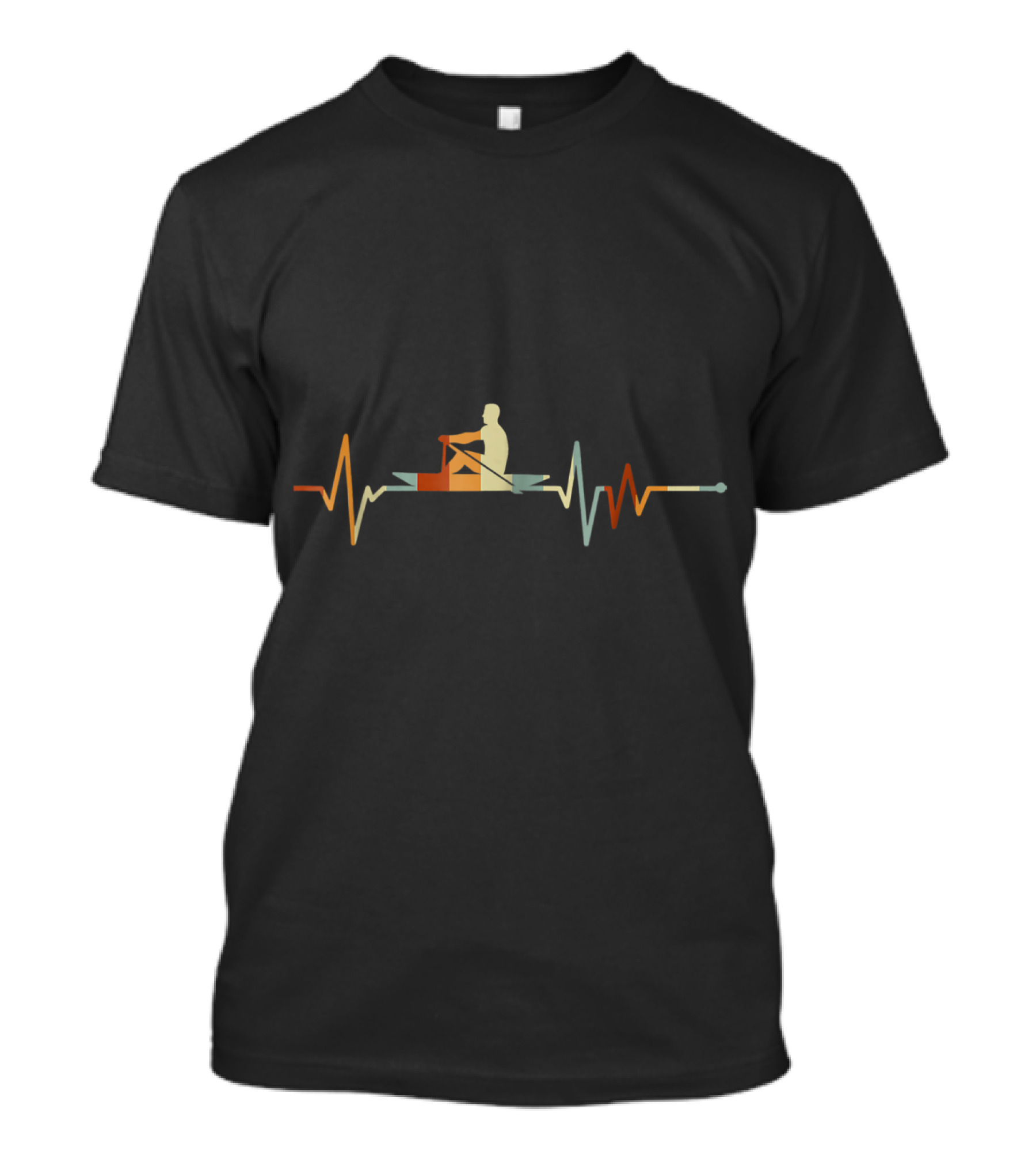 Vintage Rowing Heartbeat Sport Classic Rowing T-Shirt