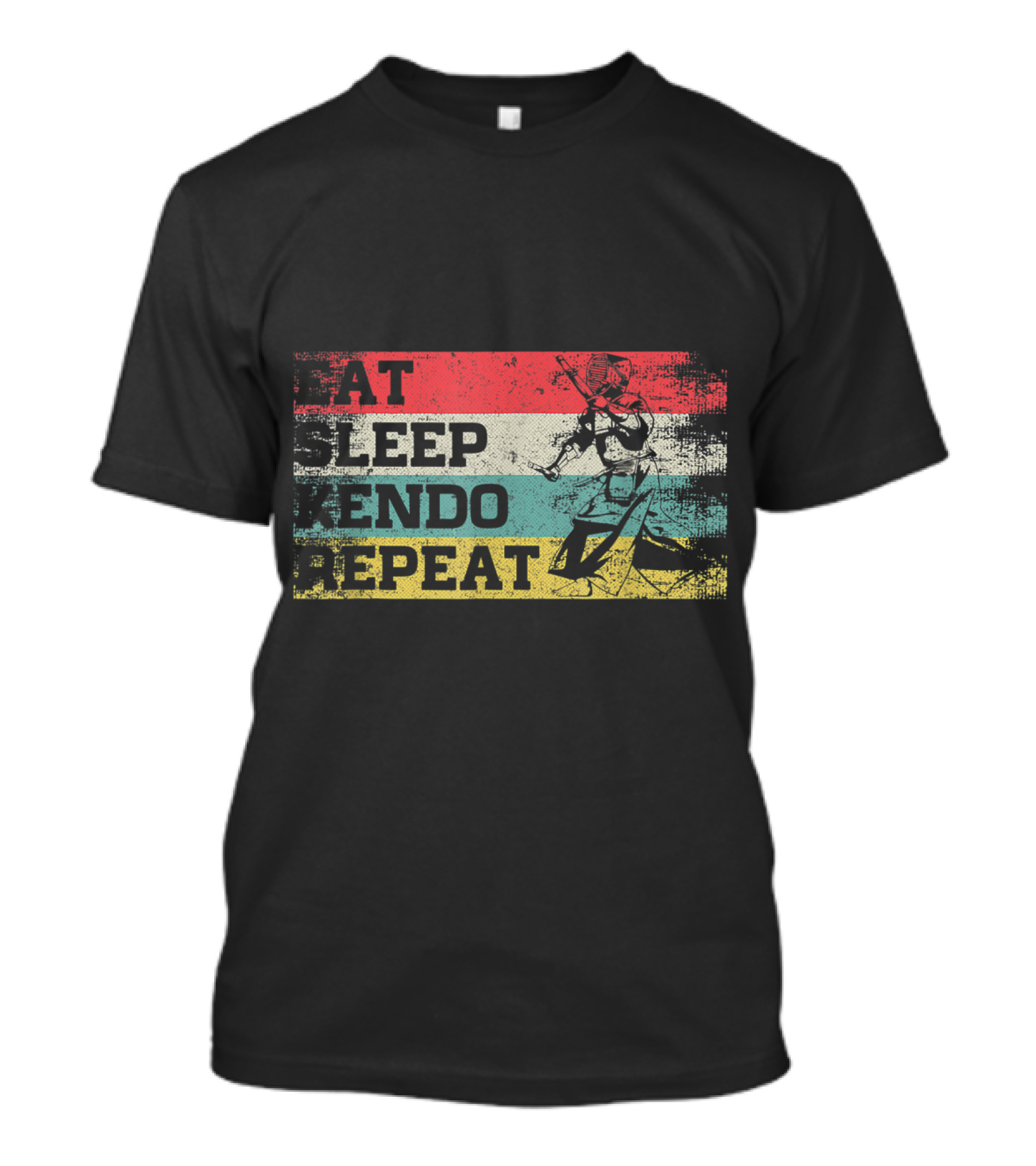 Eat Sleep Kendo Repeat Vintage Funny Martial T-Shirt