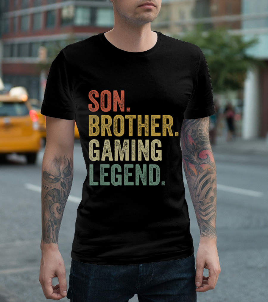 Son Brother Gaming Legend Gamer Teen Boys Best Christmas Gaming T-Shirt