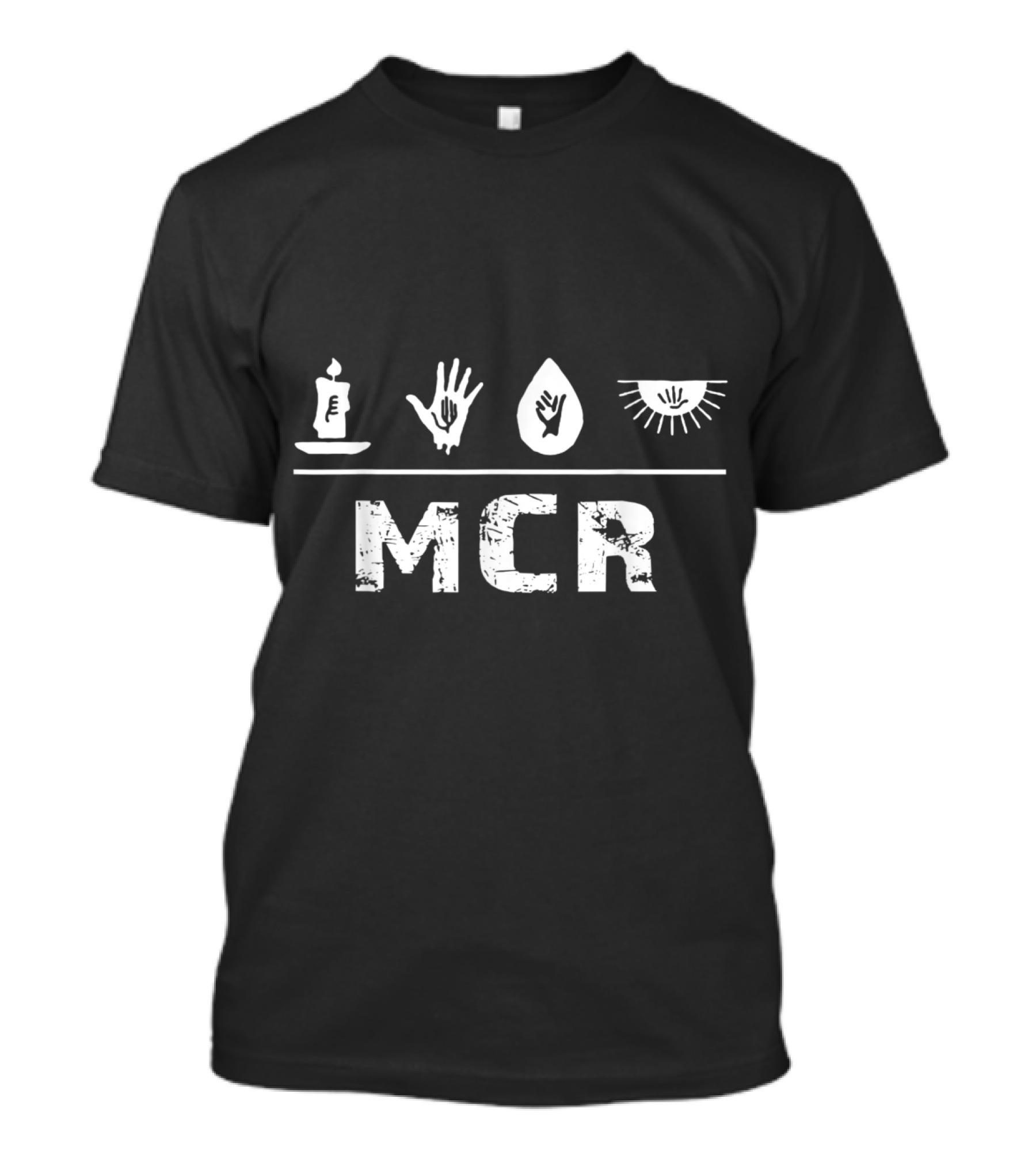 MCR Romance Reunion Symbol Icons Candle Hand Drop Eye T-Shirt