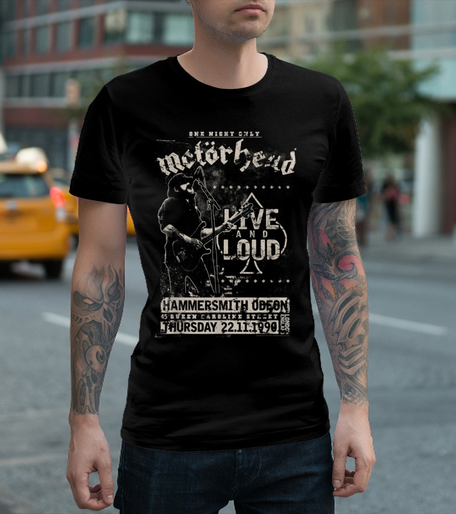 Motörhead One Night Only Live And Loud Hammersmith Odeon Thursday 22.11.1990 London England T-Shirt