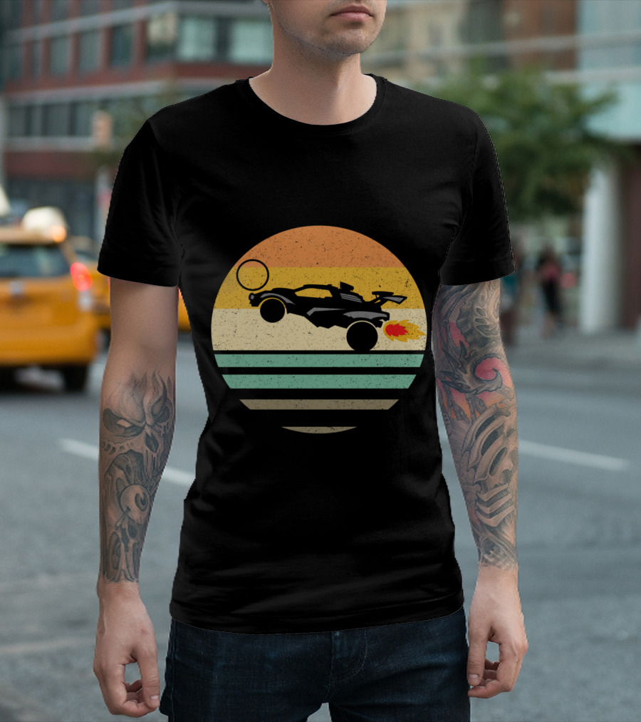 Octane Rocket League Soccer Car Sunset T-Shirt