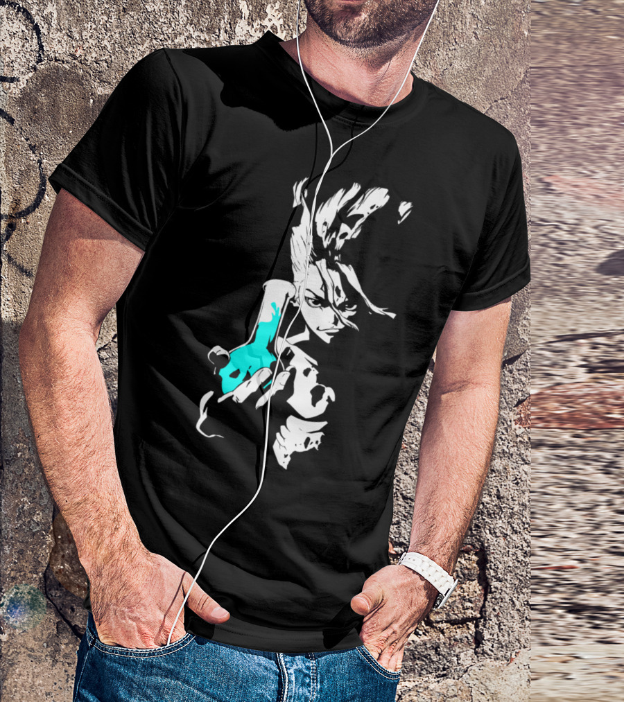 Doctor Stone Anime Boy Holding Flask Scientist Genius T-Shirt