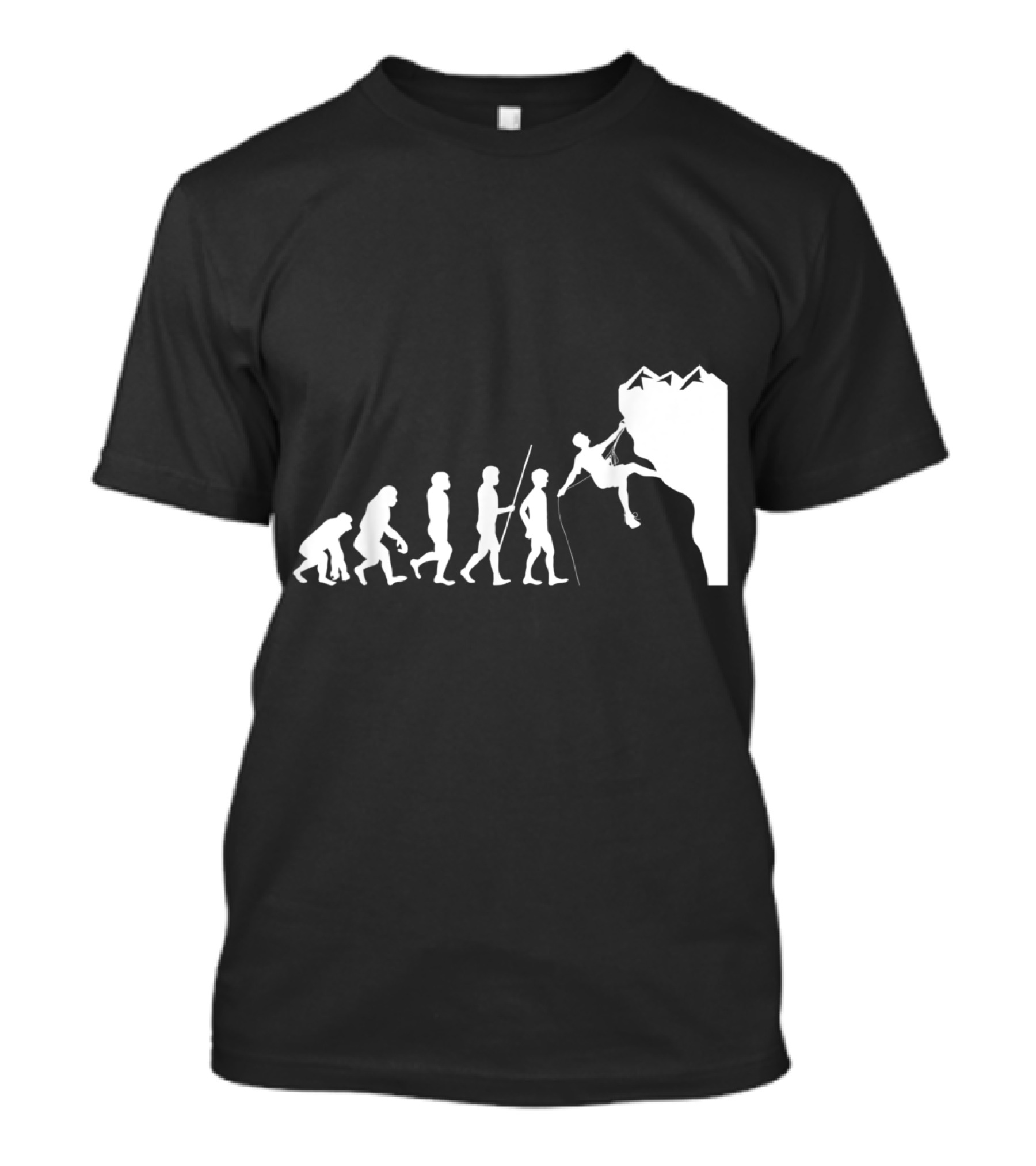 Evolution Of Rock Climber Progression Through Climbing Stages T-Shirt