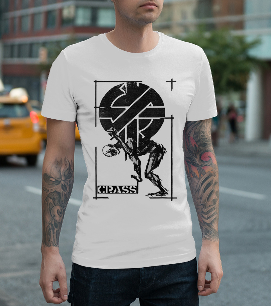 Crass Punk Anarchy Symbol British Street Punk Graffiti T-Shirt