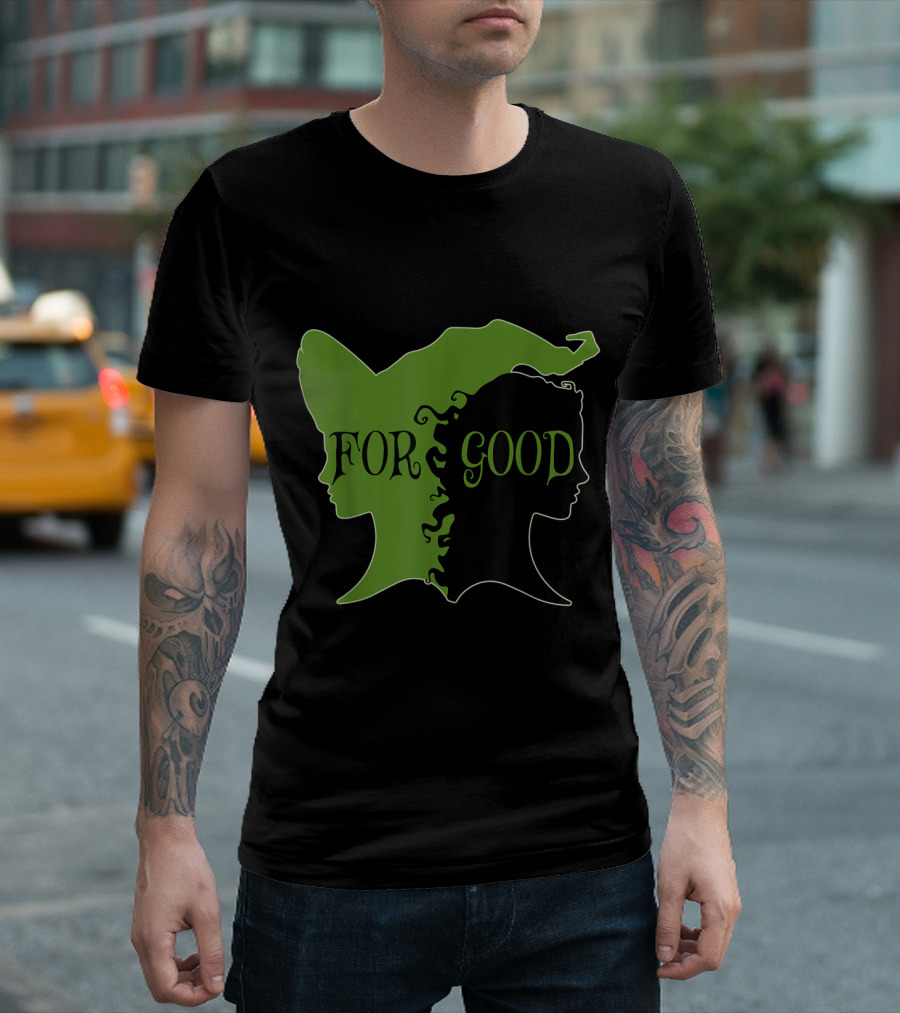For Good Oz Broadway Witch Musical Silhouette Novelty T-Shirt
