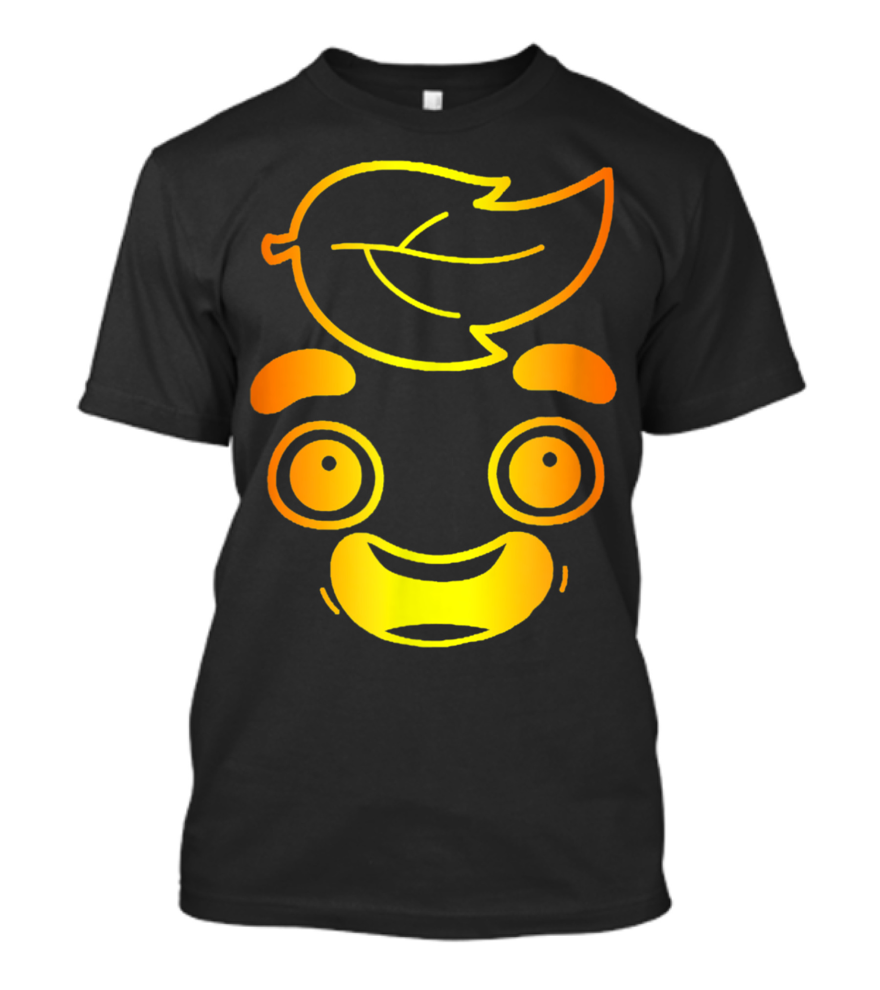 Guava Juice Lovers Gold Face Youth Adults Smiling Leaf Head T-Shirt