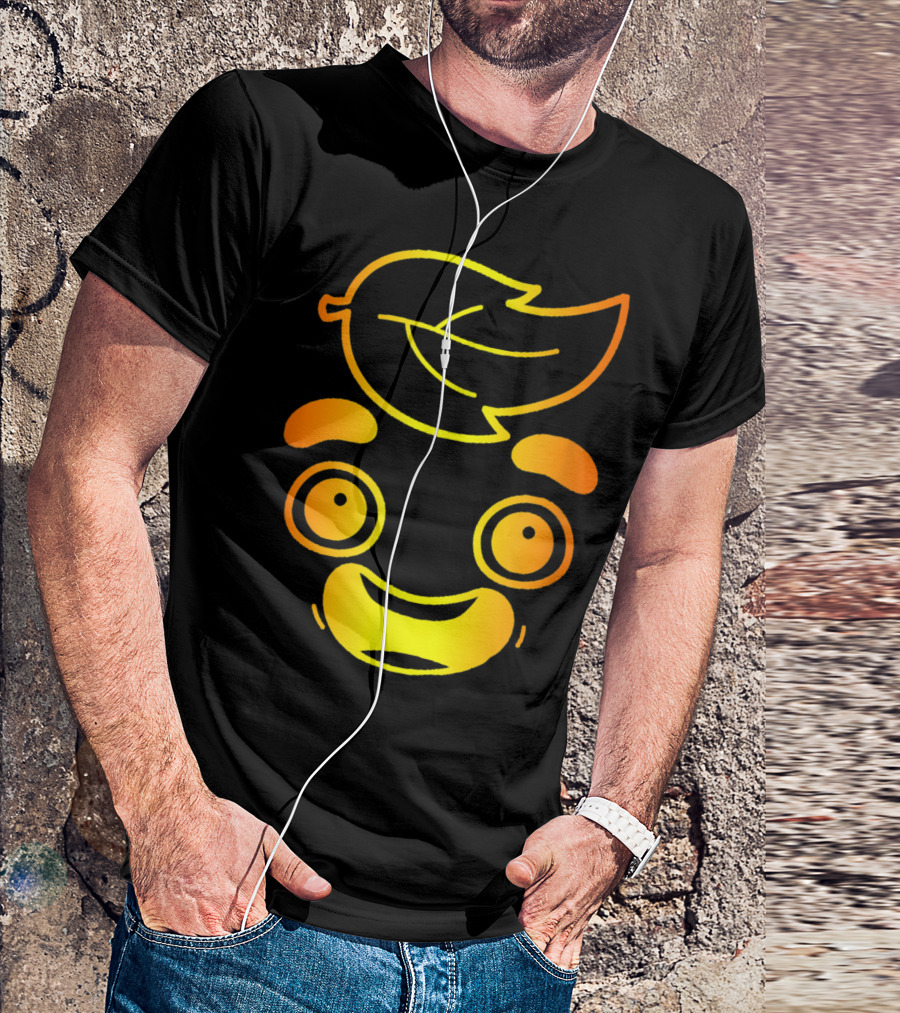 Guava Juice Lovers Gold Face Youth Adults Smiling Leaf Head T-Shirt