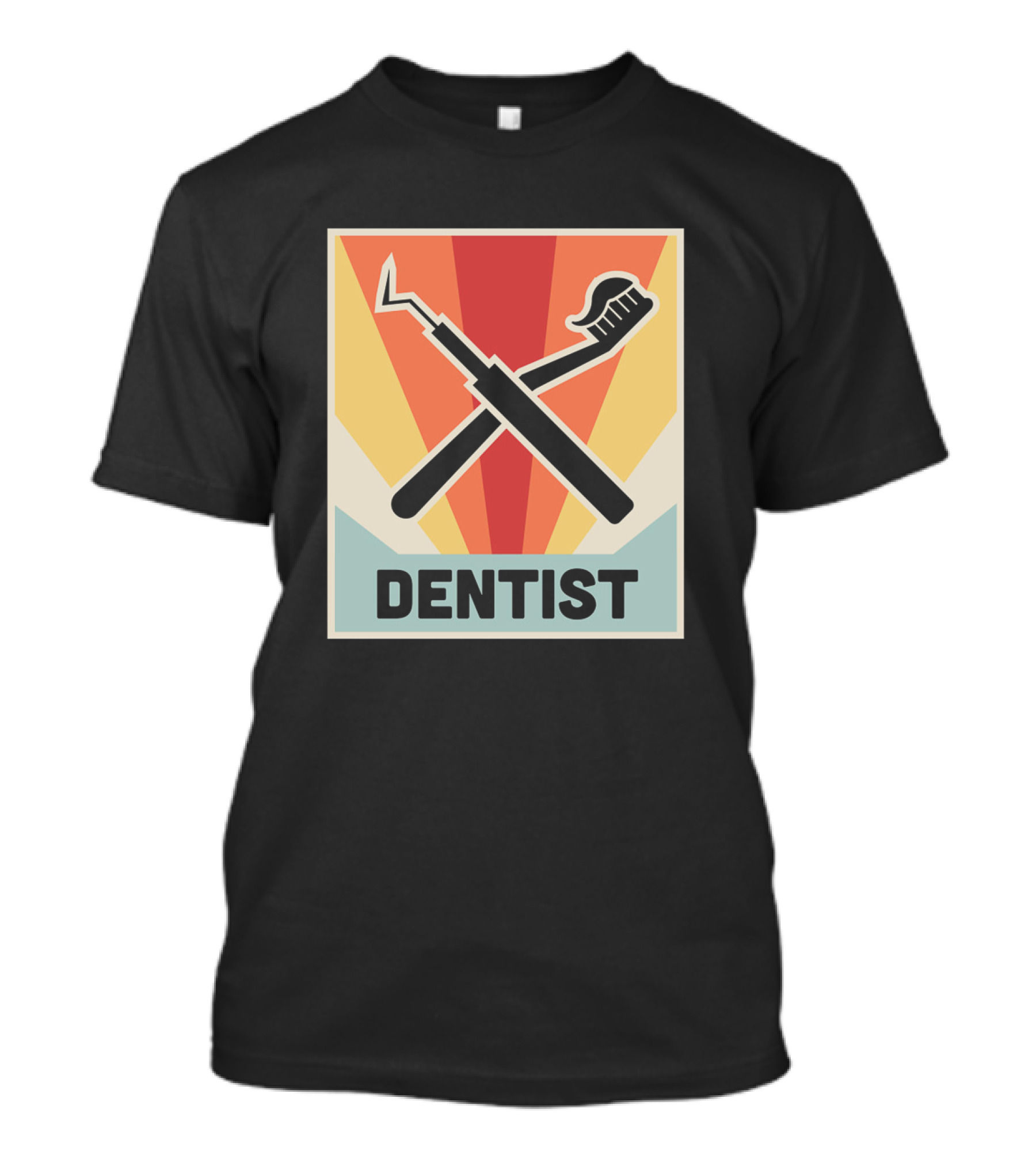 Vintage Dentist Dental Picks Icon Retro T-Shirt