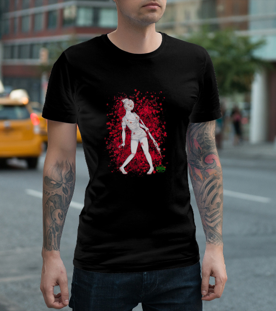 Bloody Nurse Silent Hill Inspired Horror T-Shirt