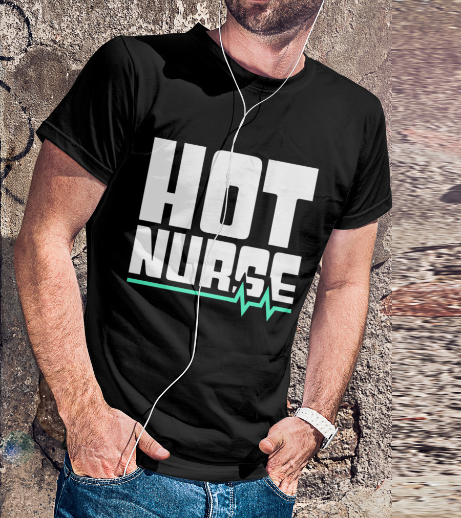 HOT NURSE HEARTBEAT MONITOR LINE T-Shirt