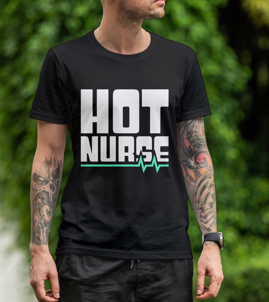 HOT NURSE HEARTBEAT MONITOR LINE T-Shirt