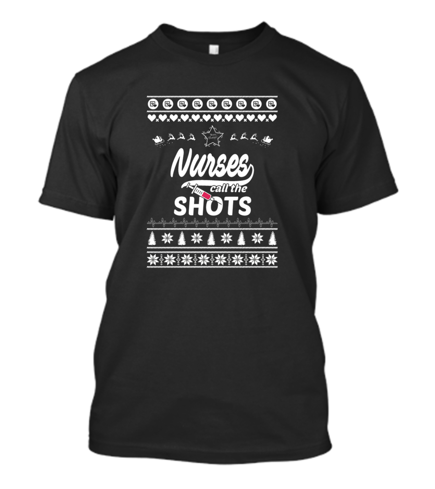 Nurses Call The Shots Christmas T-Shirt