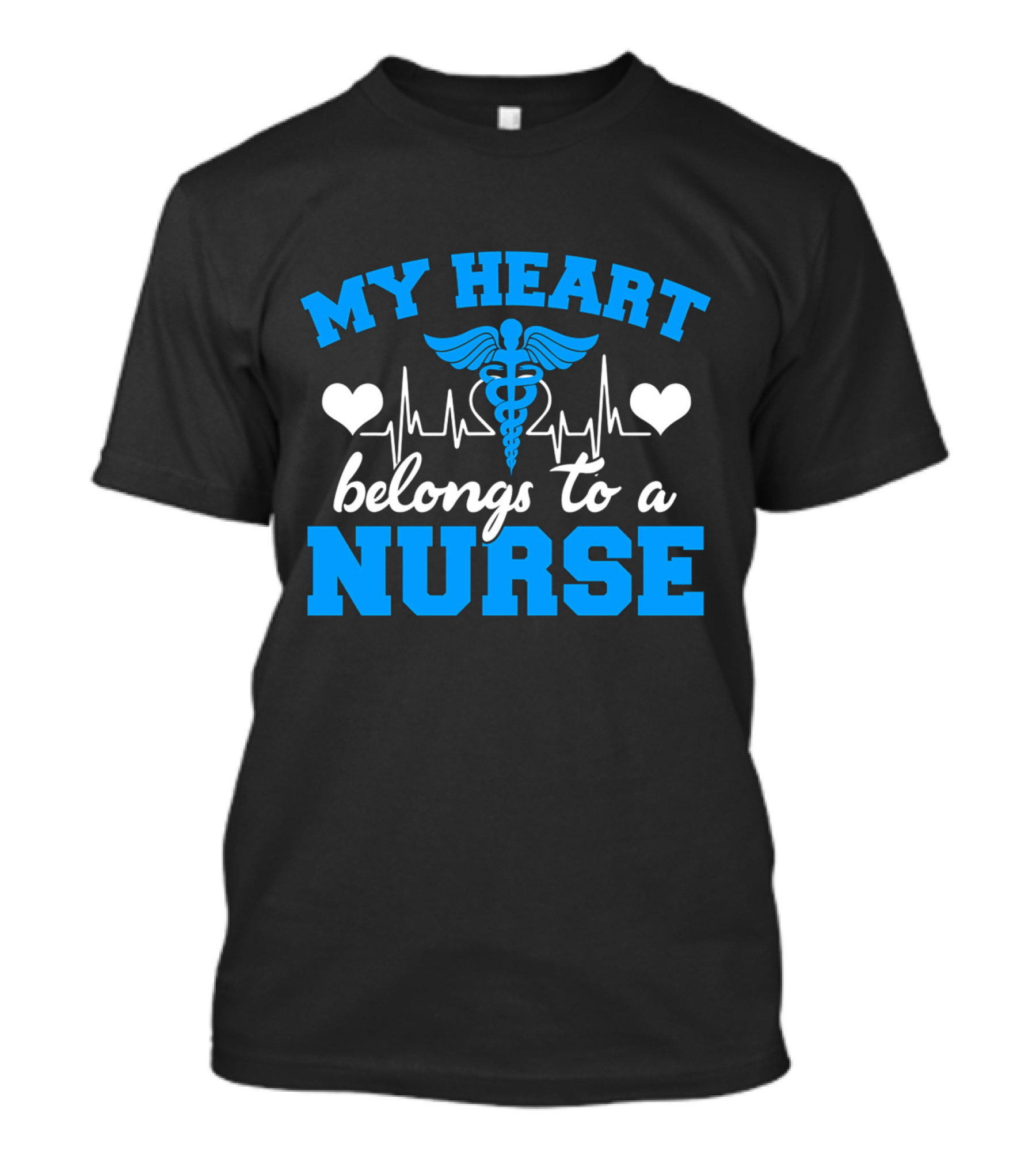 My Heart Belongs To A Nurse Cadence And Heartbeat Iconography T-Shirt