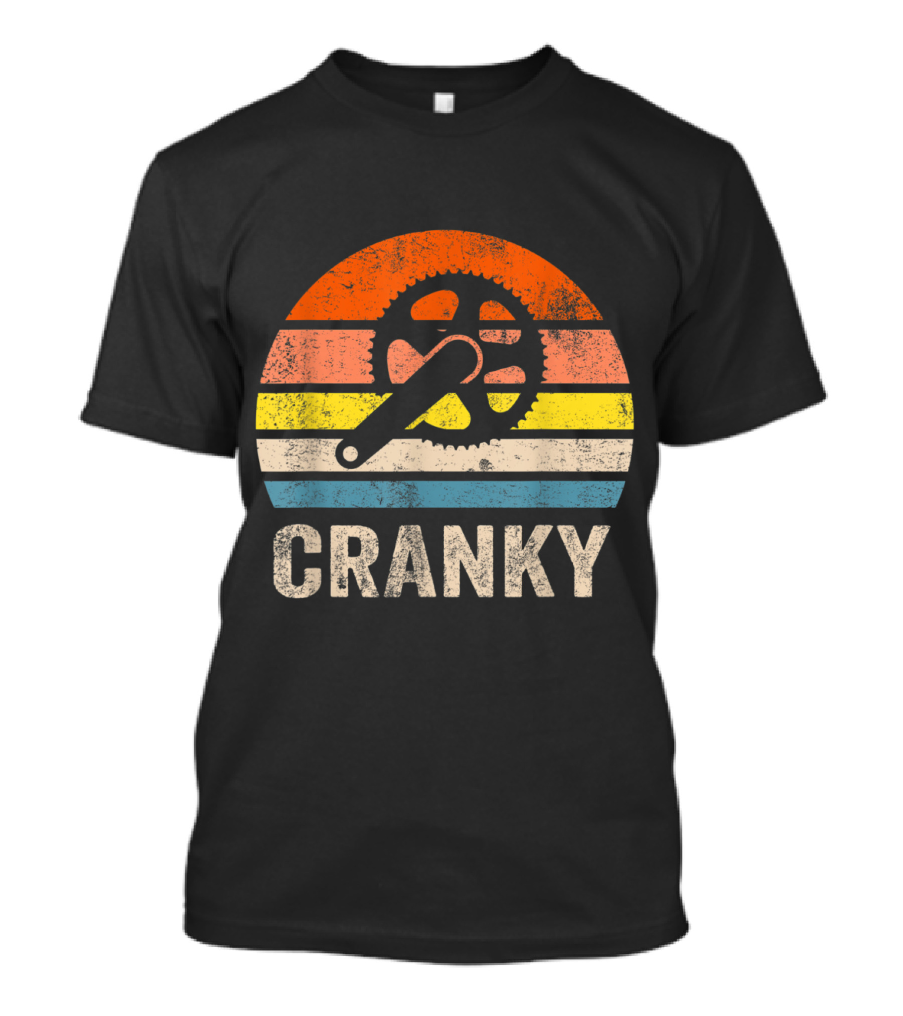 Cranky Vintage Sun Funny Bicycle Lovers Cycling Cranky Retro Gear T-Shirt