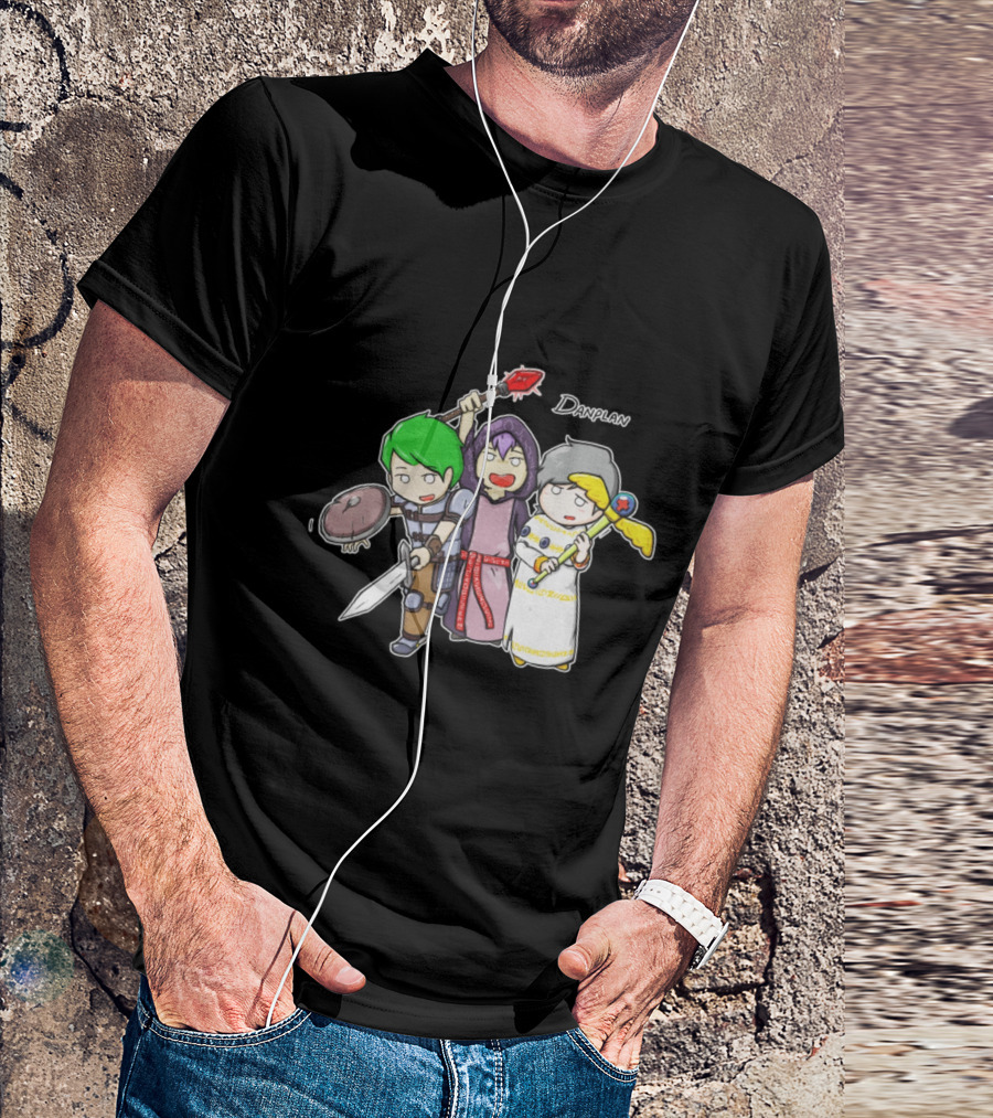 Funny Animation Danplan Characters Warrior Mage Healer T-Shirt
