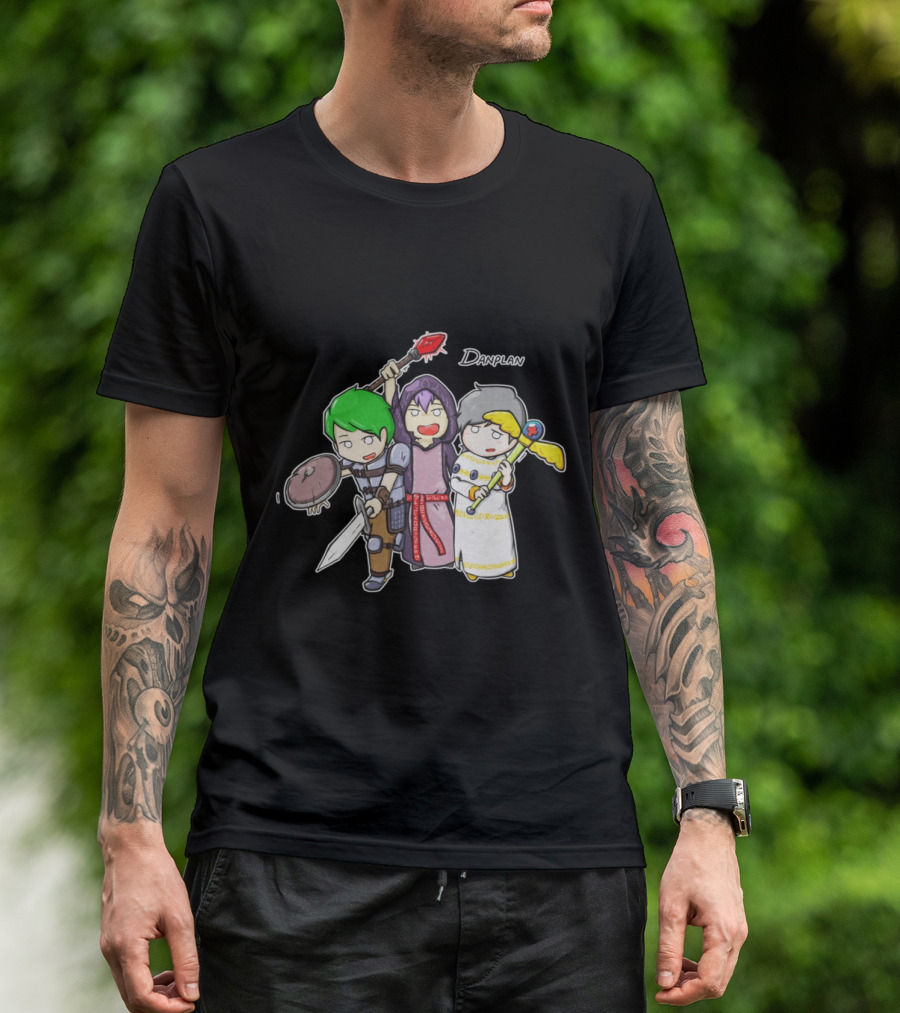 Funny Animation Danplan Characters Warrior Mage Healer T-Shirt