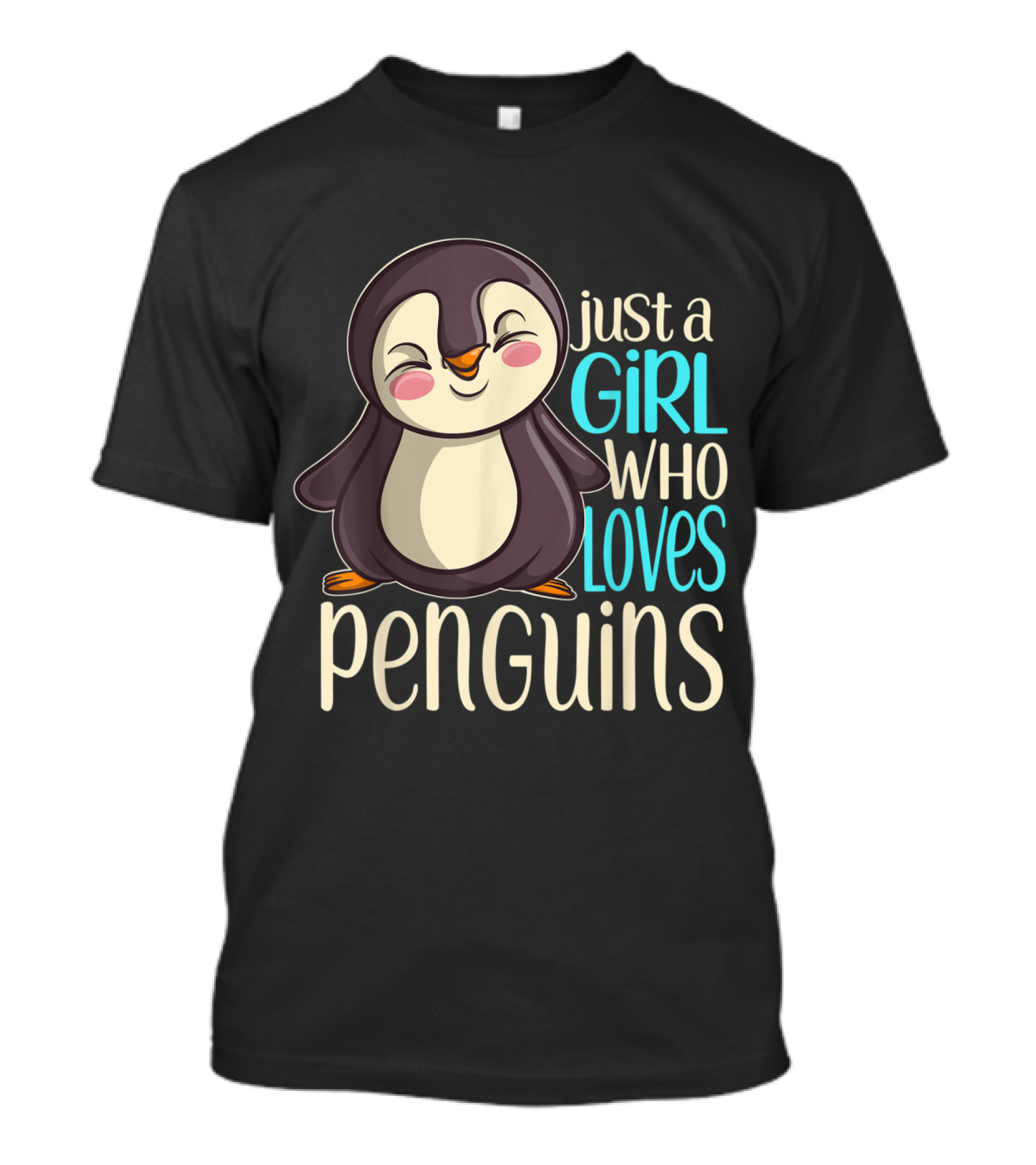 Just A Girl Who Loves Penguins Cute Penguin T-Shirt