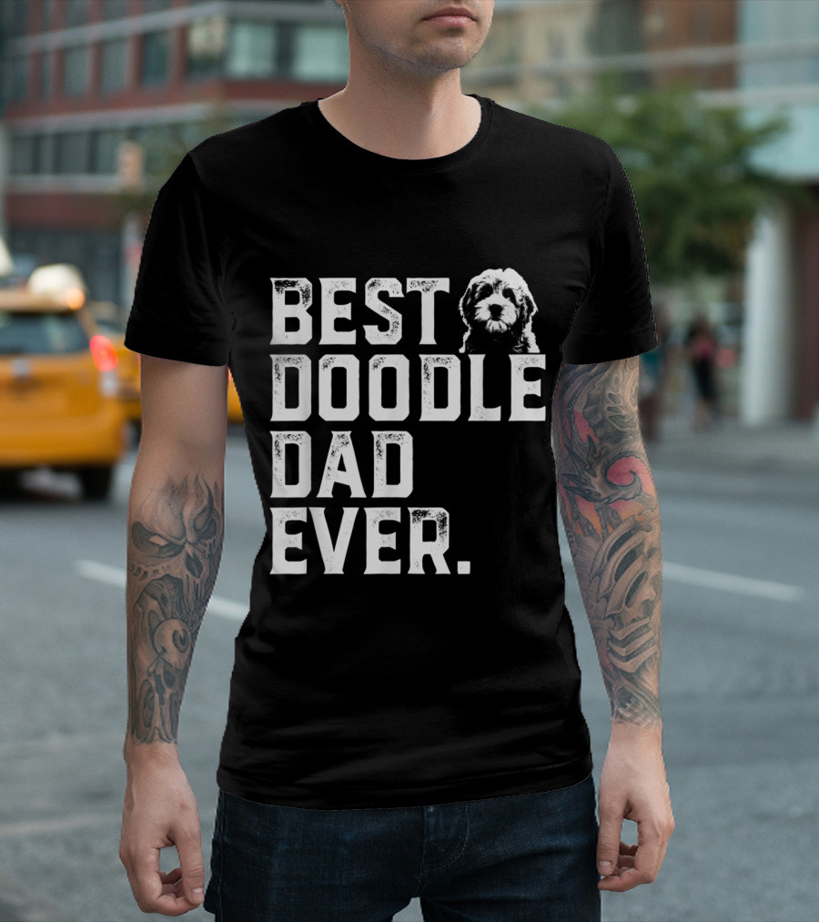Best Doodle Dad Ever Mens Goldendoodle Daddy T-Shirt