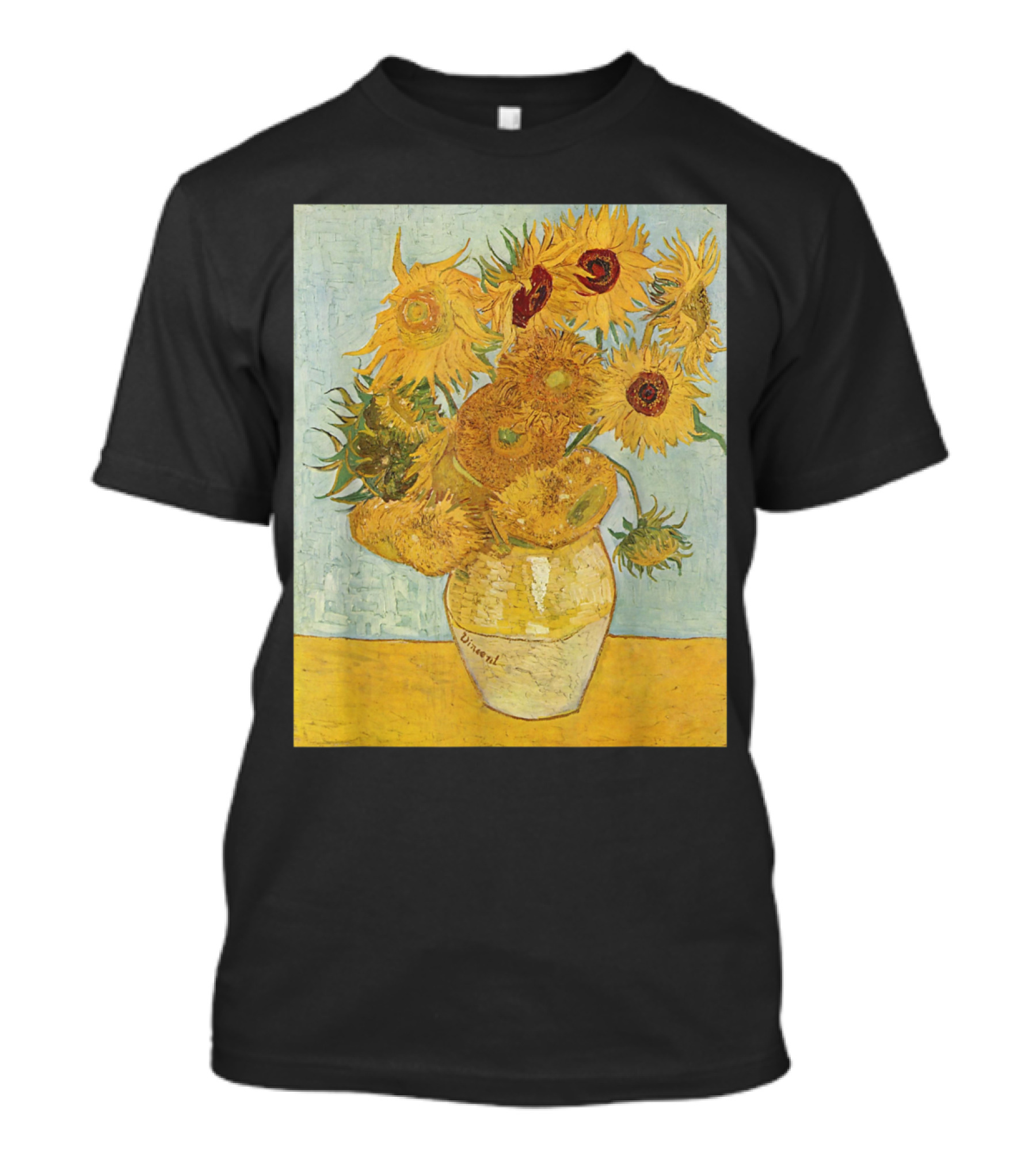 Van Gogh Sunflowers Vintage Womens Girls Fashion T-Shirt