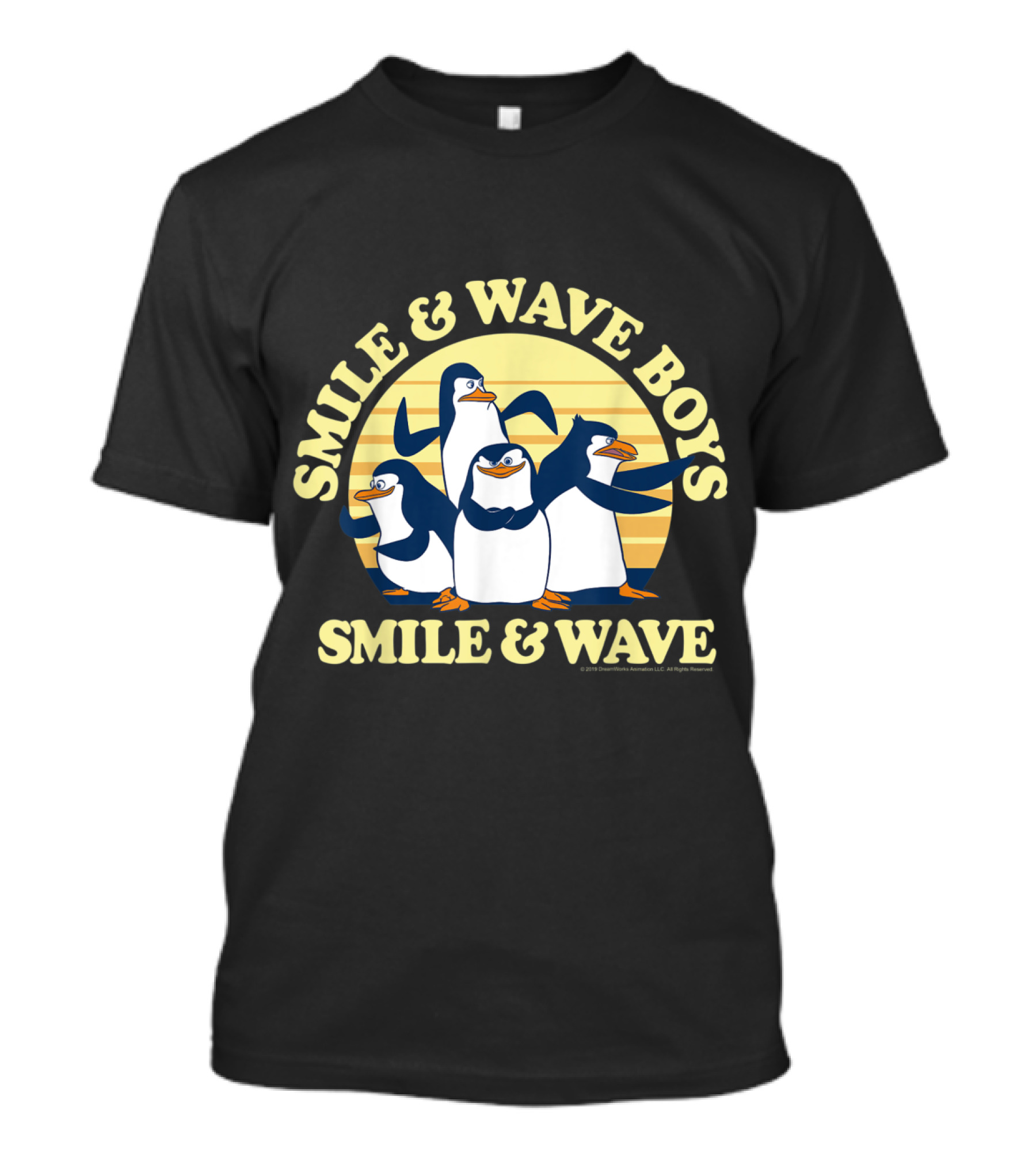 Smile And Wave Boys Penguins Sunset T-Shirt