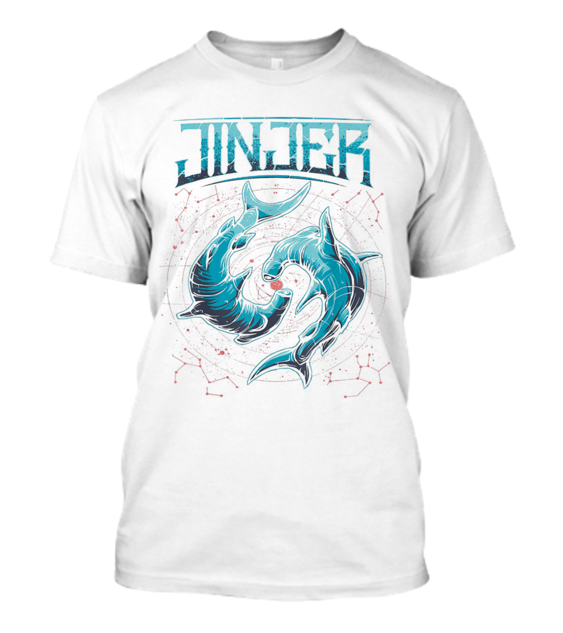 Jinjer Two Whales Constellation Spiral T-Shirt