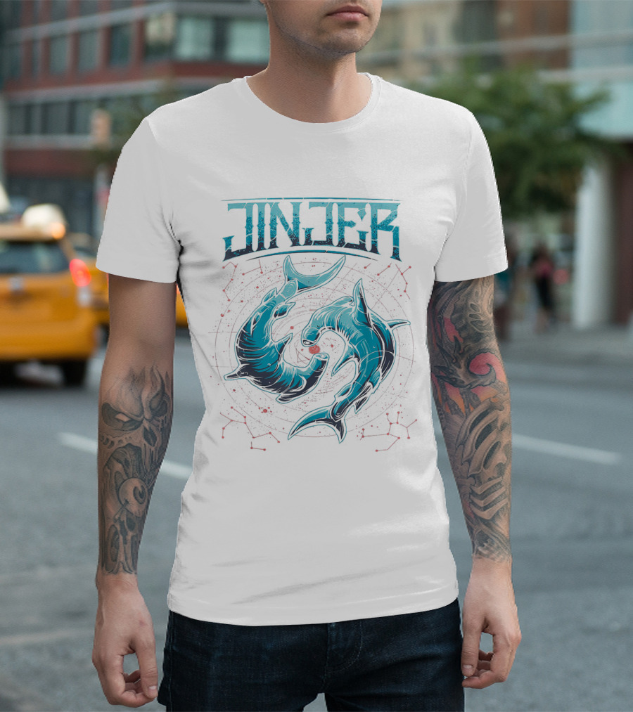 Jinjer Two Whales Constellation Spiral T-Shirt