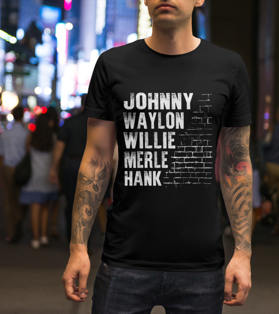 Johnny Waylon Willie Merle Hank Southern Music Legends T-Shirt