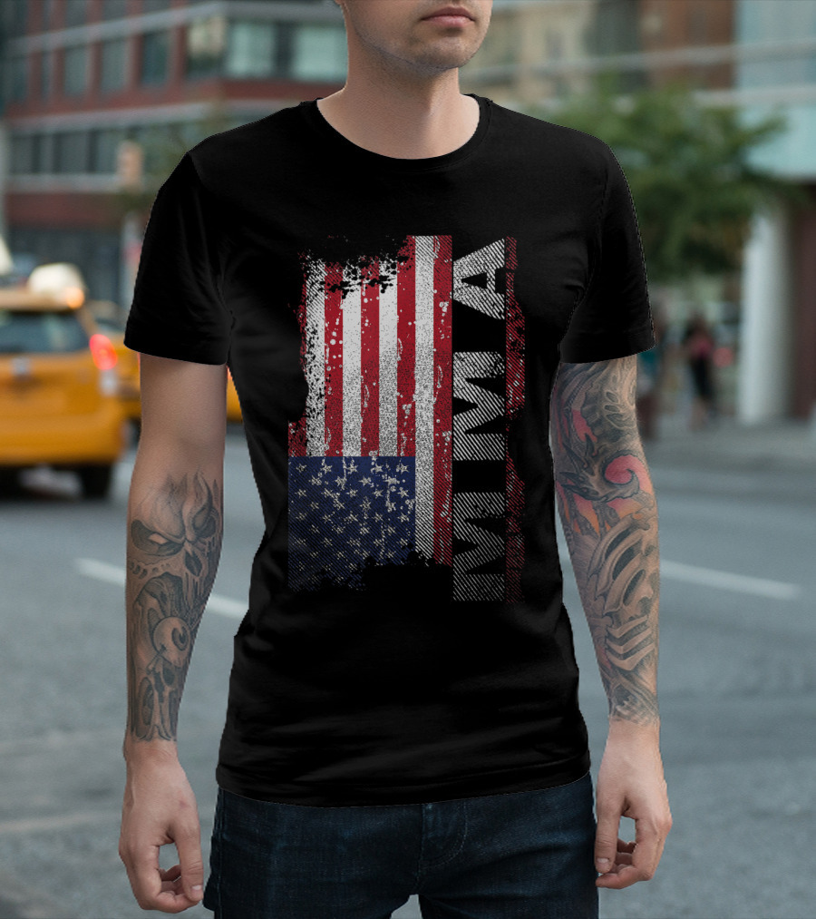 USA Flag MMA Mixed Martial Arts Vintage T-Shirt