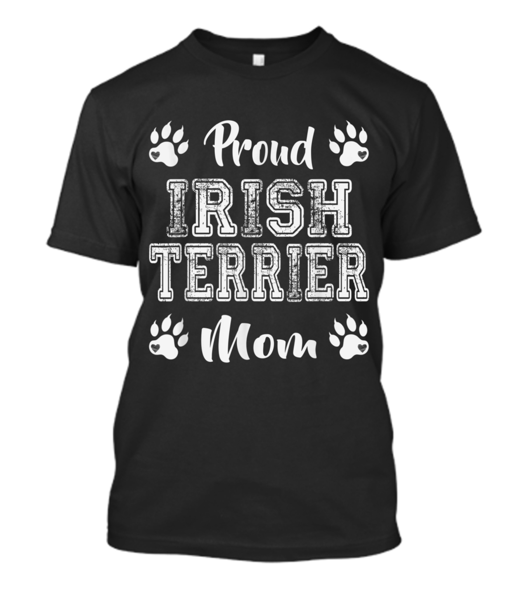Proud Irish Terrier Mom Paw Lovers T-Shirt