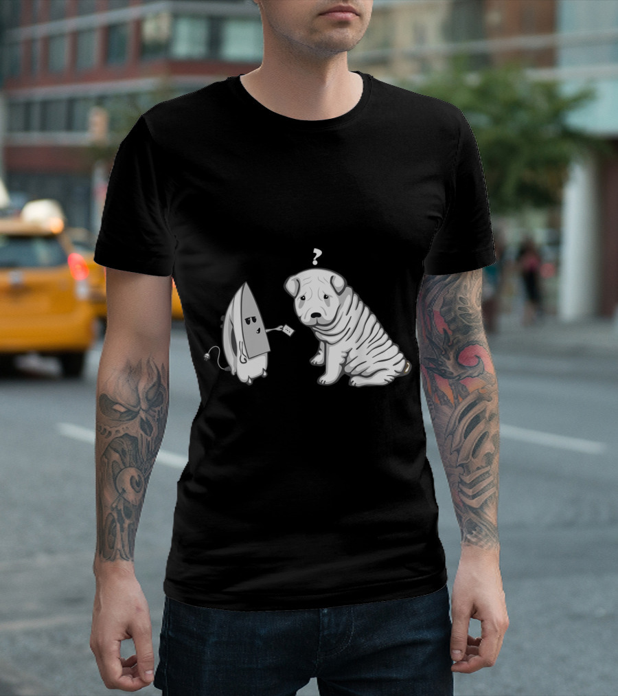 Shar Pei Questioned By Friendly Iron T-Shirt