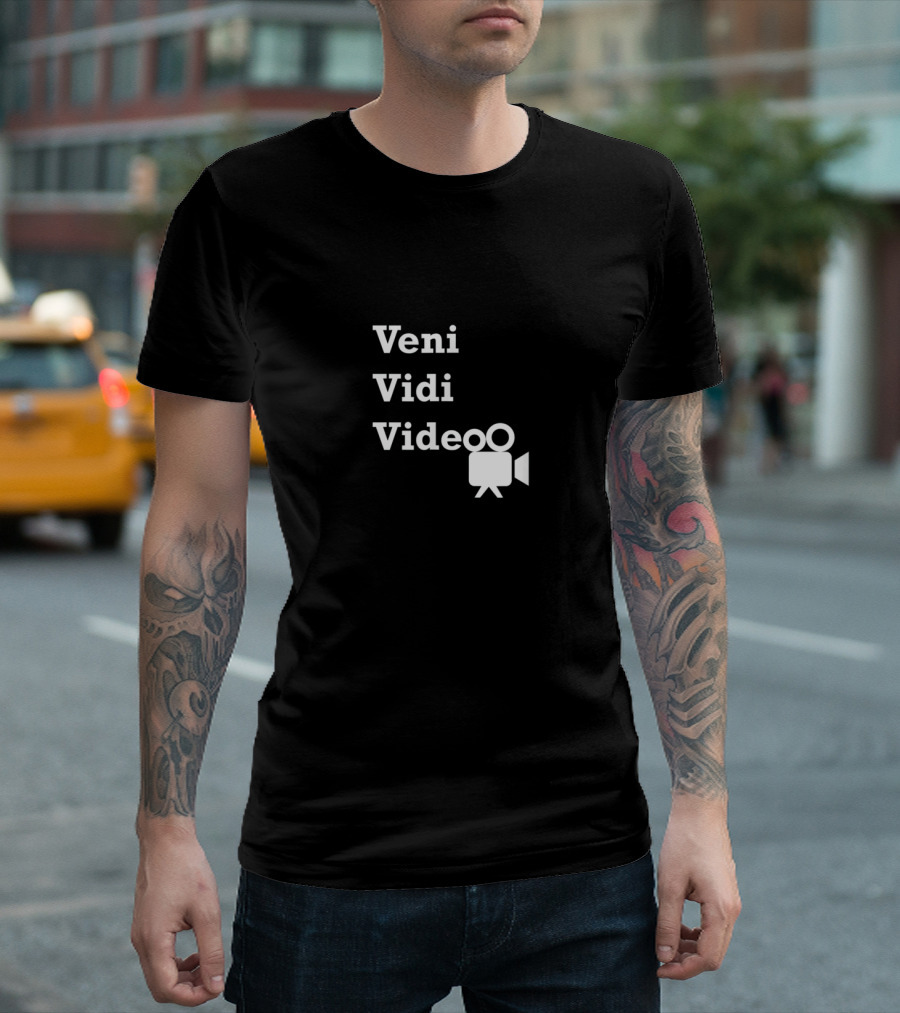 Veni Vidi Video Movie Camera T-Shirt