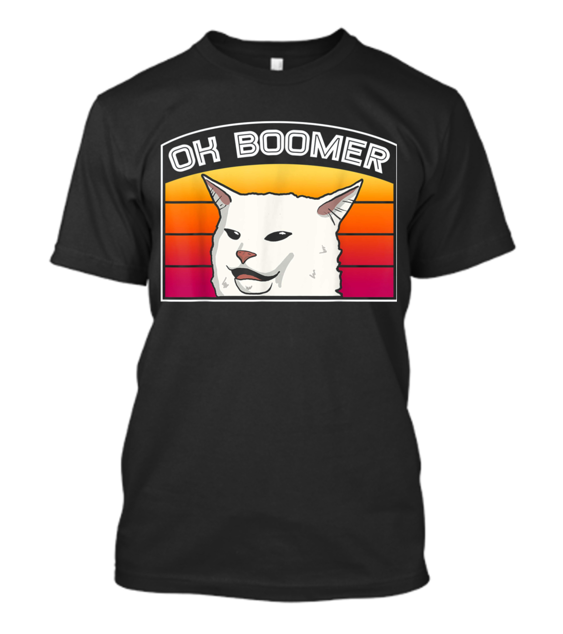 Ok Boomer Smudge Cat Vintage Dinner Meme T-Shirt