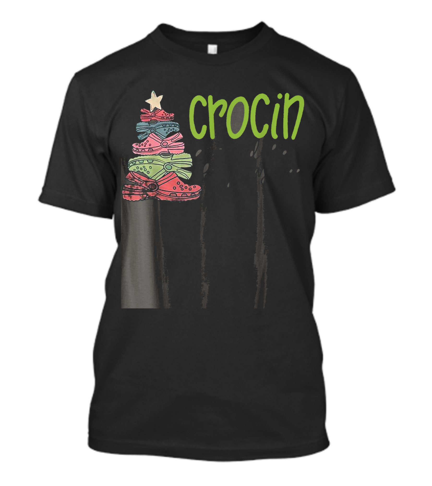 Crocin Around Crocs Stacked Christmas Tree T-Shirt