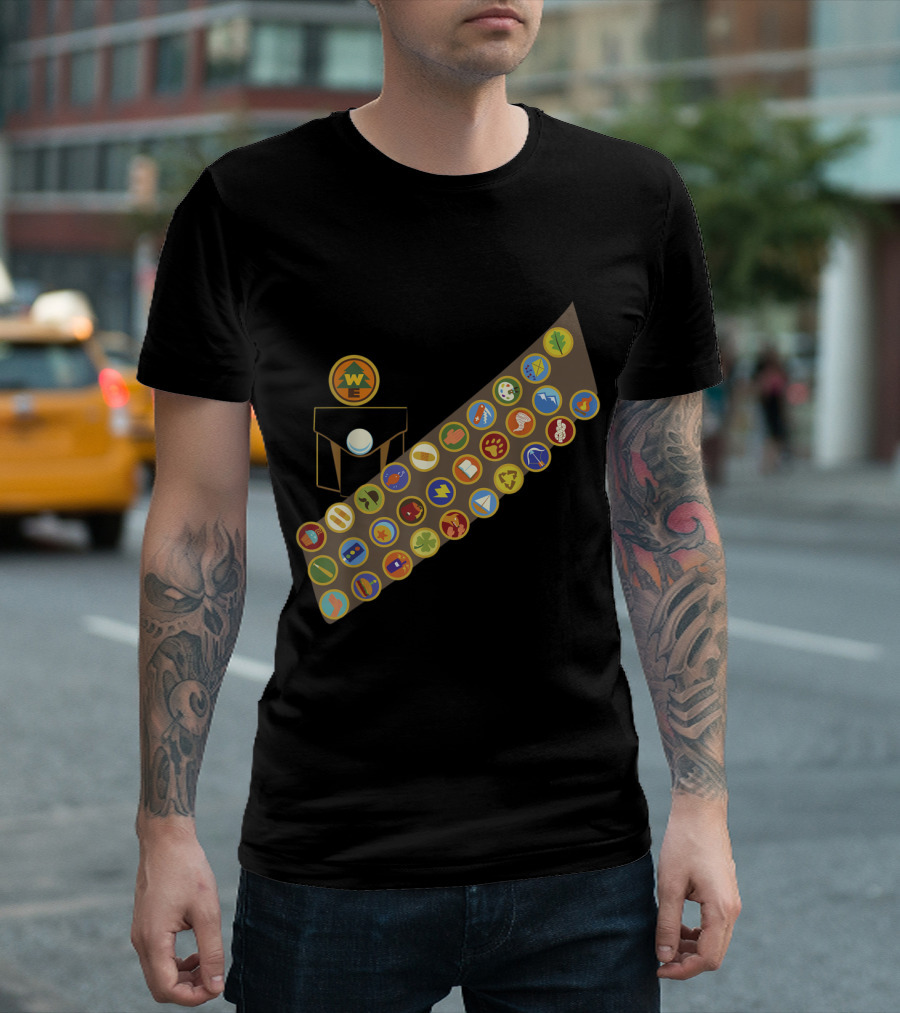 Russell Wilderness Explorer Badges Emblem Disney Pixar Up T-Shirt