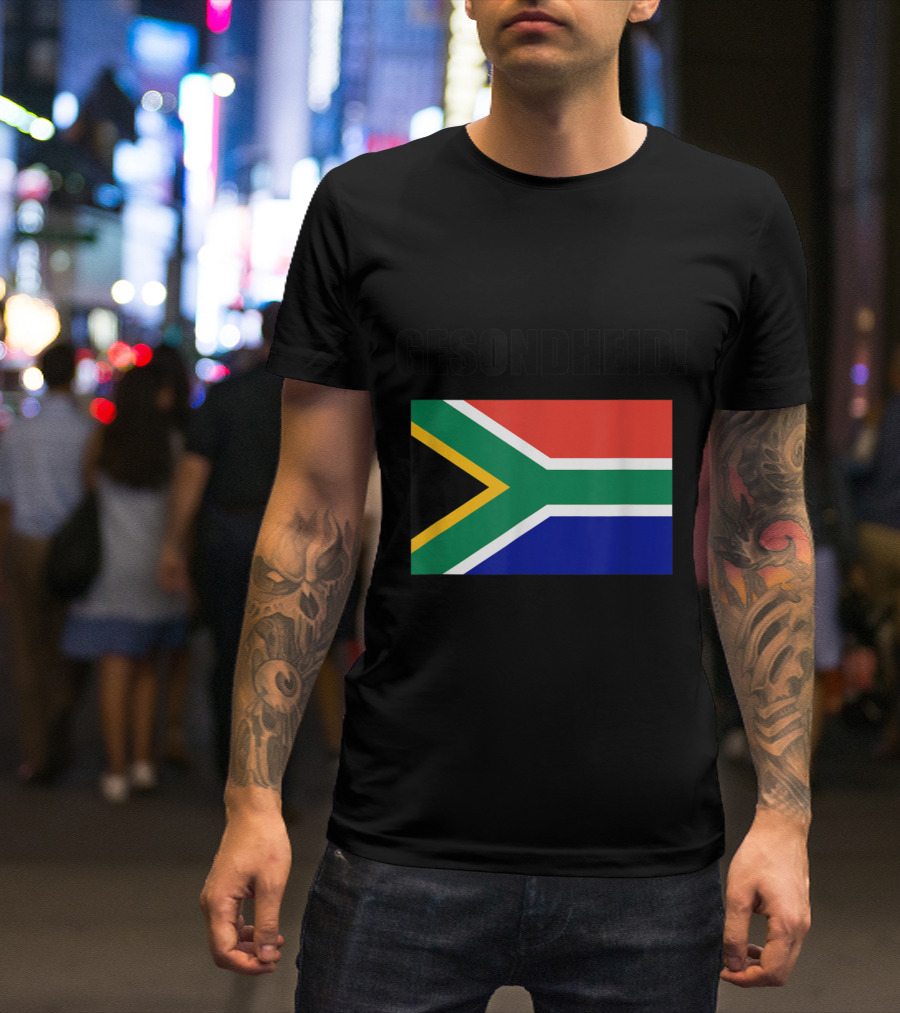 Gesondheid Cheers South African Flag Souvenir T-Shirt