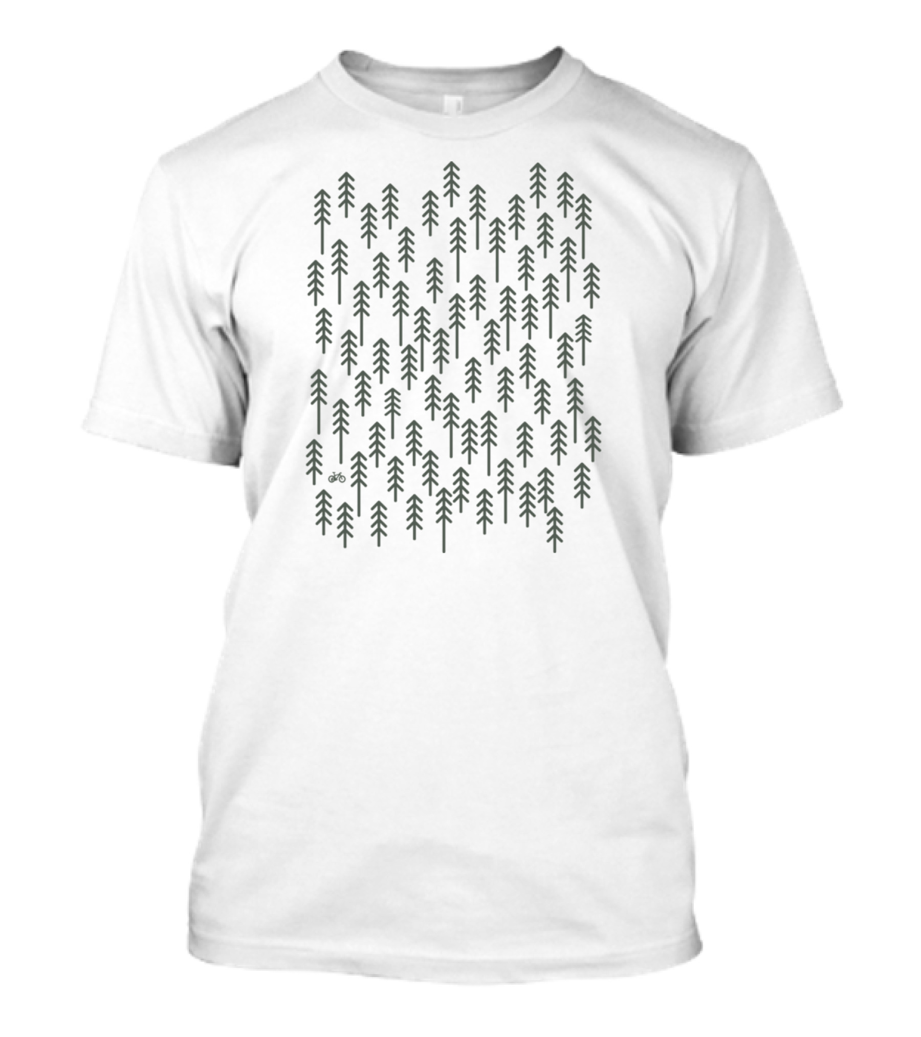 Alone In The Woods Bicycle Forest T-Shirt