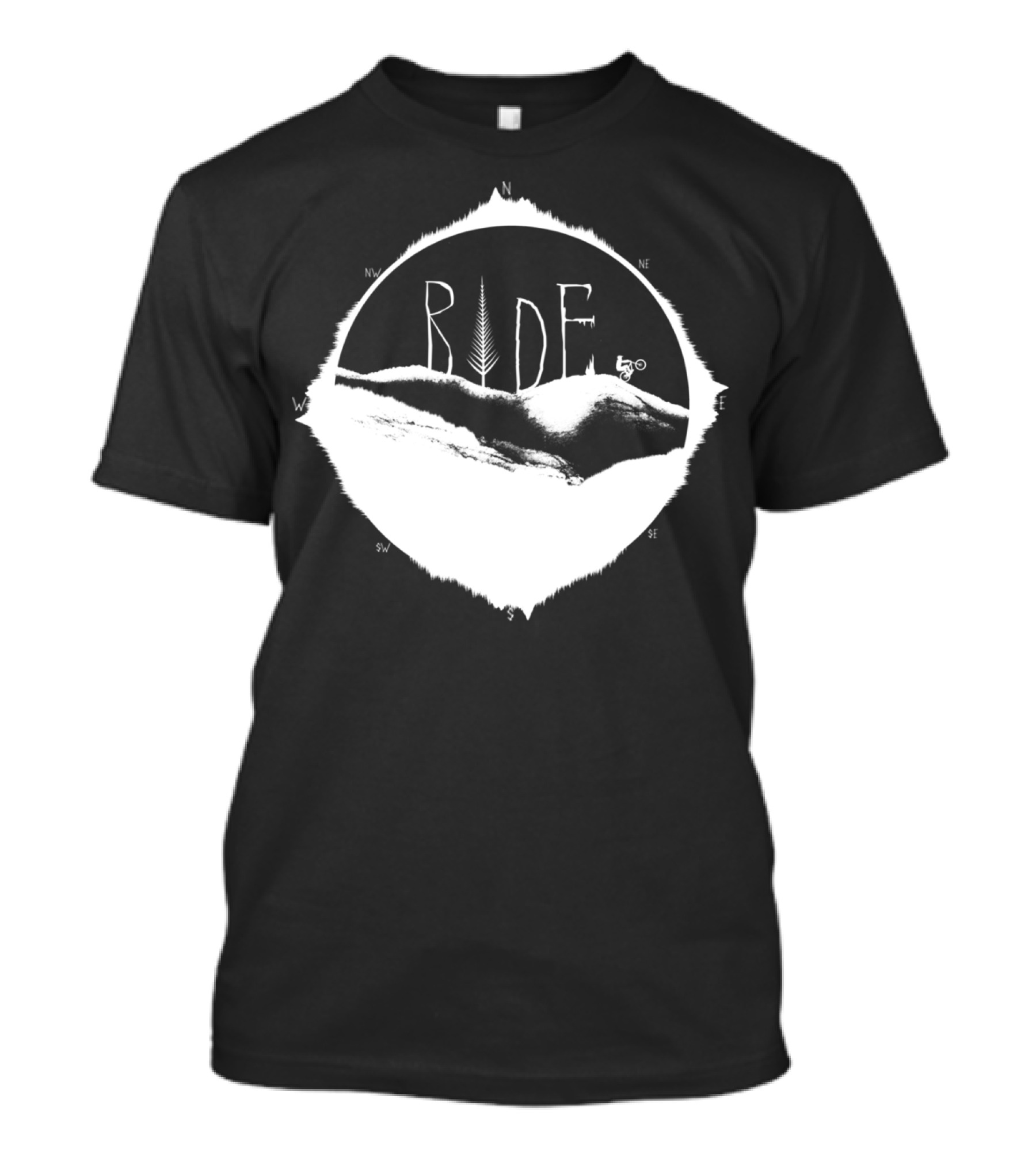 Ride Compass Nature Mountain Biker T-Shirt